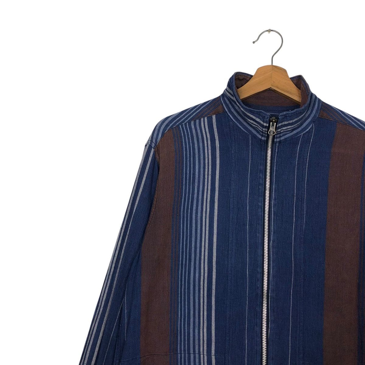 Japanese Brand 🔥VINTAGE STRIPPED CHORE JACKET LESVIS BAOIS ISSEY MIYAKE Size US M / EU 48-50 / 2 - 9 Thumbnail