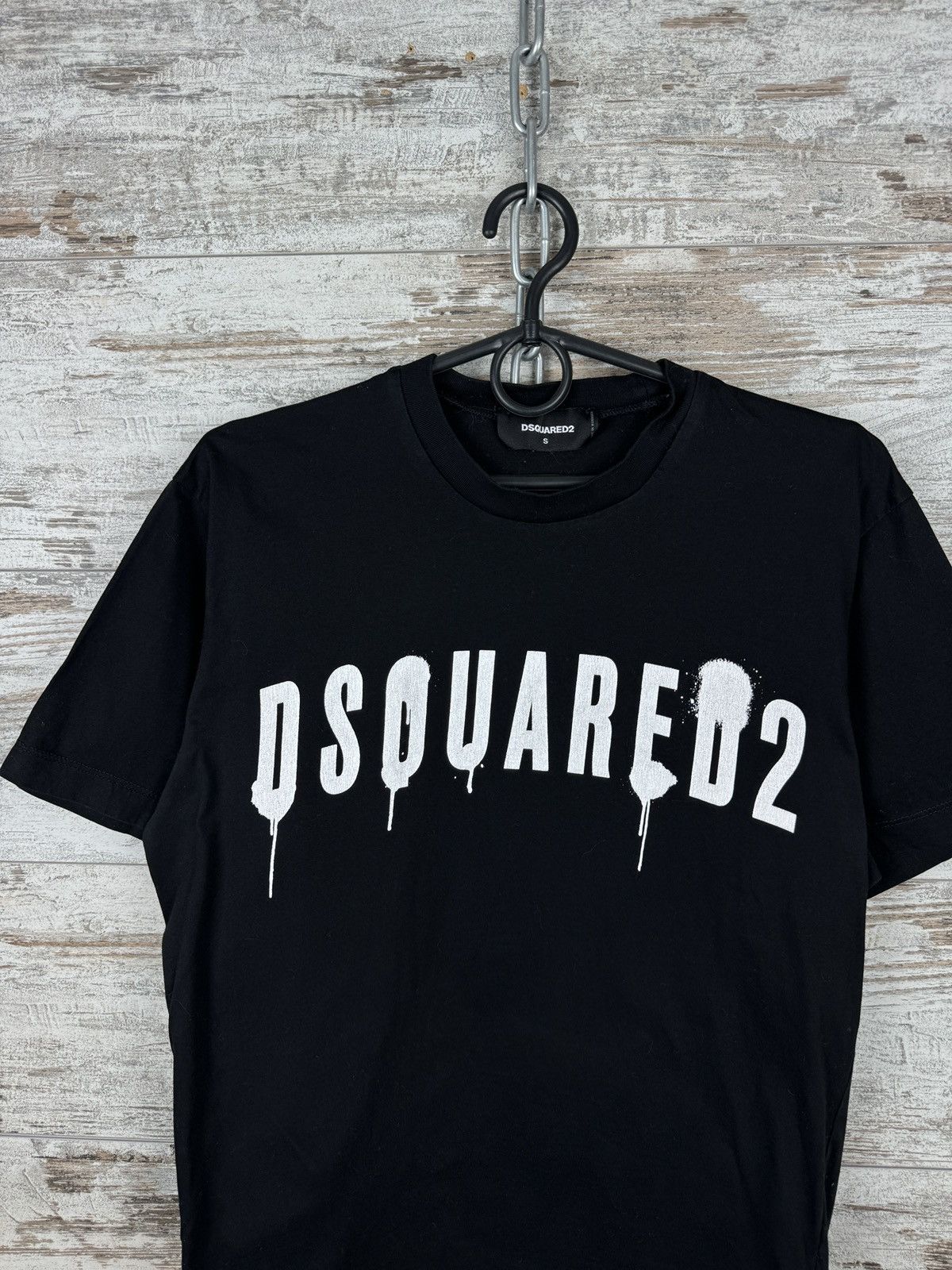 Dsquared2 Mens Dsquared2 T-shirt luxury tee overprint big logo black Size US S / EU 44-46 / 1 - 4 Thumbnail