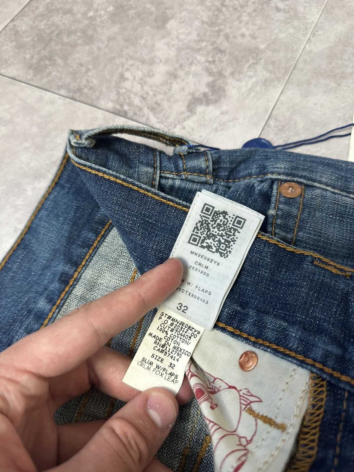 True Religion × Vintage Vintage Y2K True Religion Blue Denim Distressed Jeans Sz 32 Size US 32 / EU 48 - 11 Thumbnail