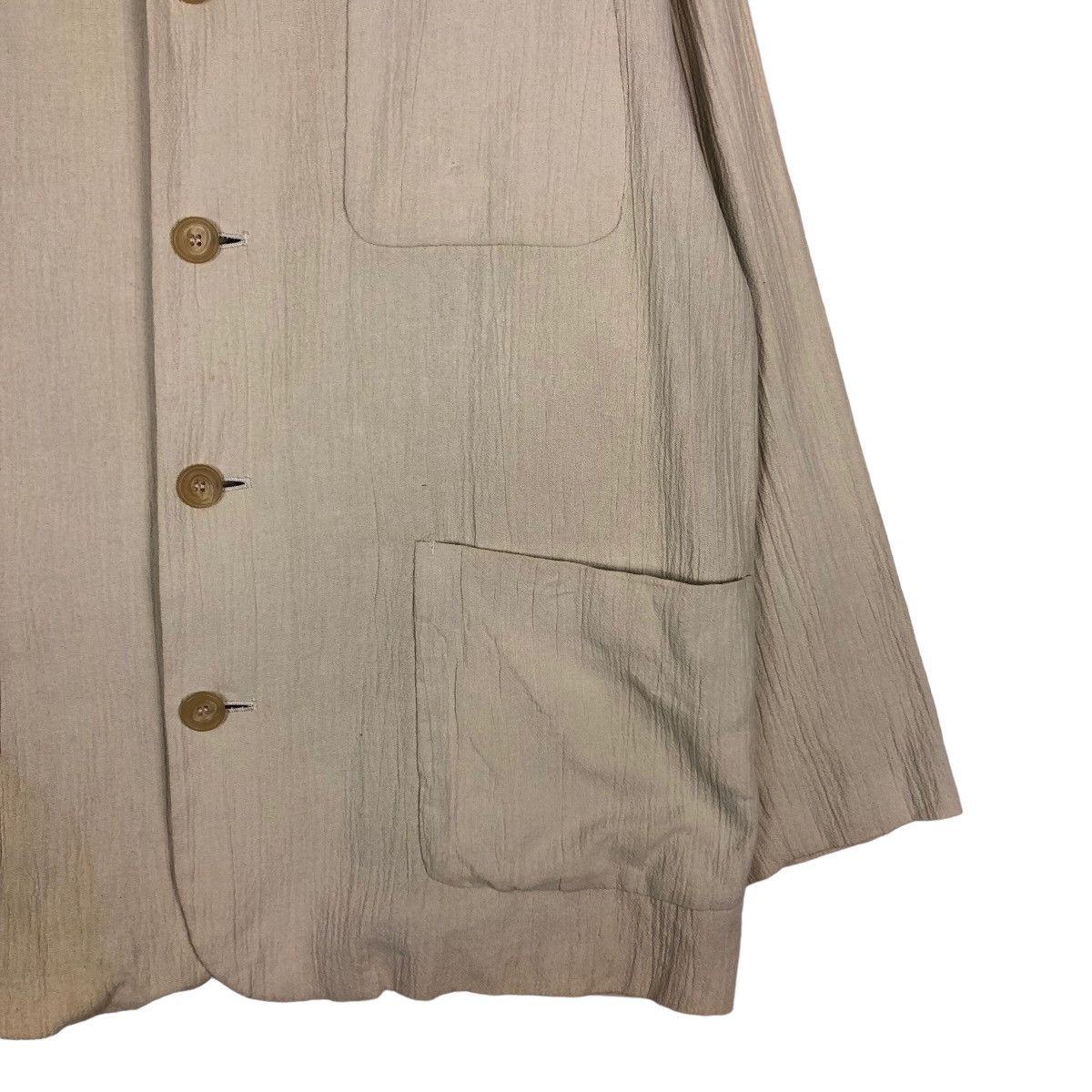 Issey Miyake 🔥Vintage Pleated Button Jacket Work Oversized Jun Men Japan Size US L / EU 52-54 / 3 - 5 Thumbnail
