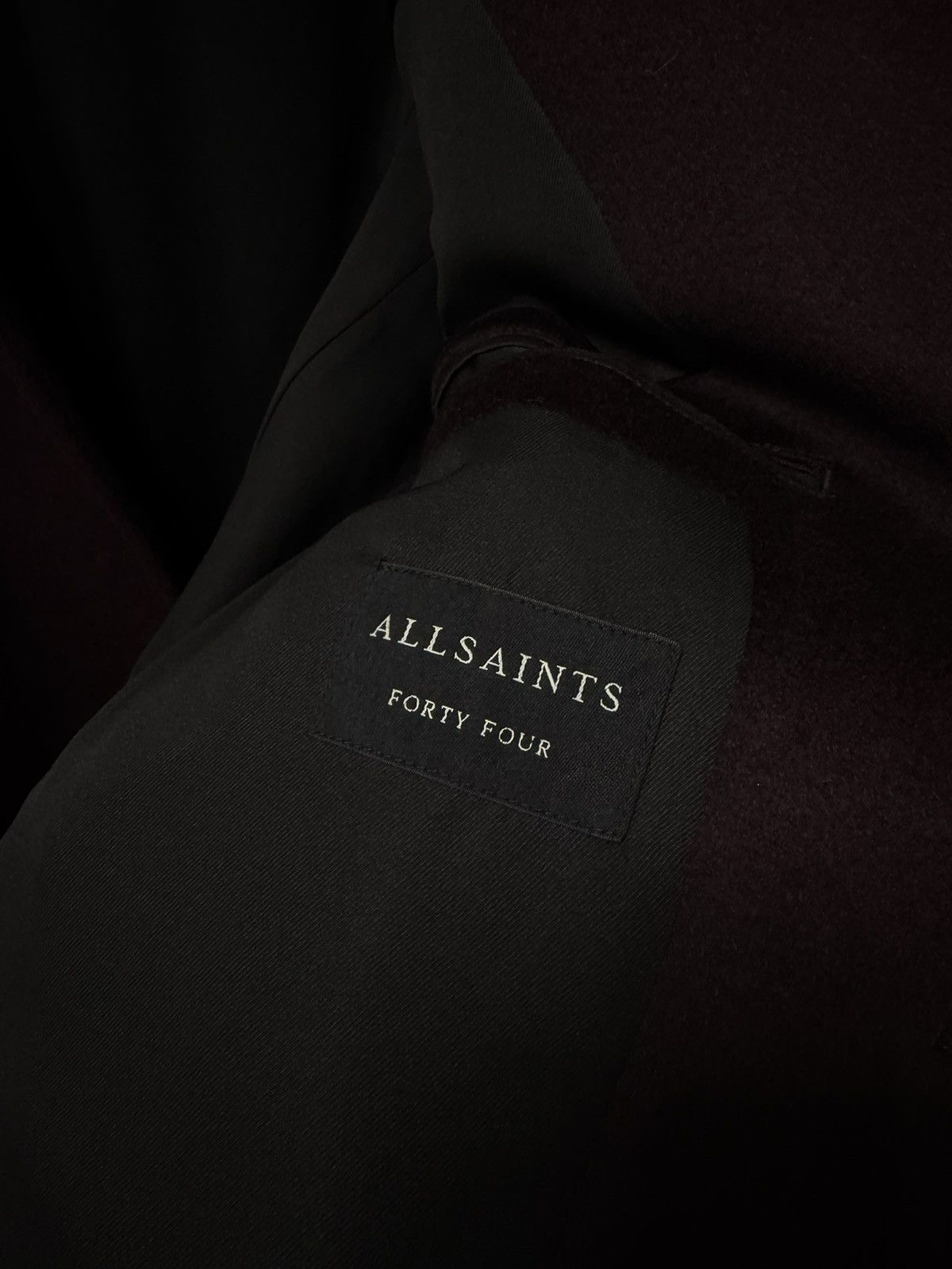 Allsaints AllSaints wool manor coat jacket dark garnet size S-M Size US S / EU 44-46 / 1 - 20 Thumbnail