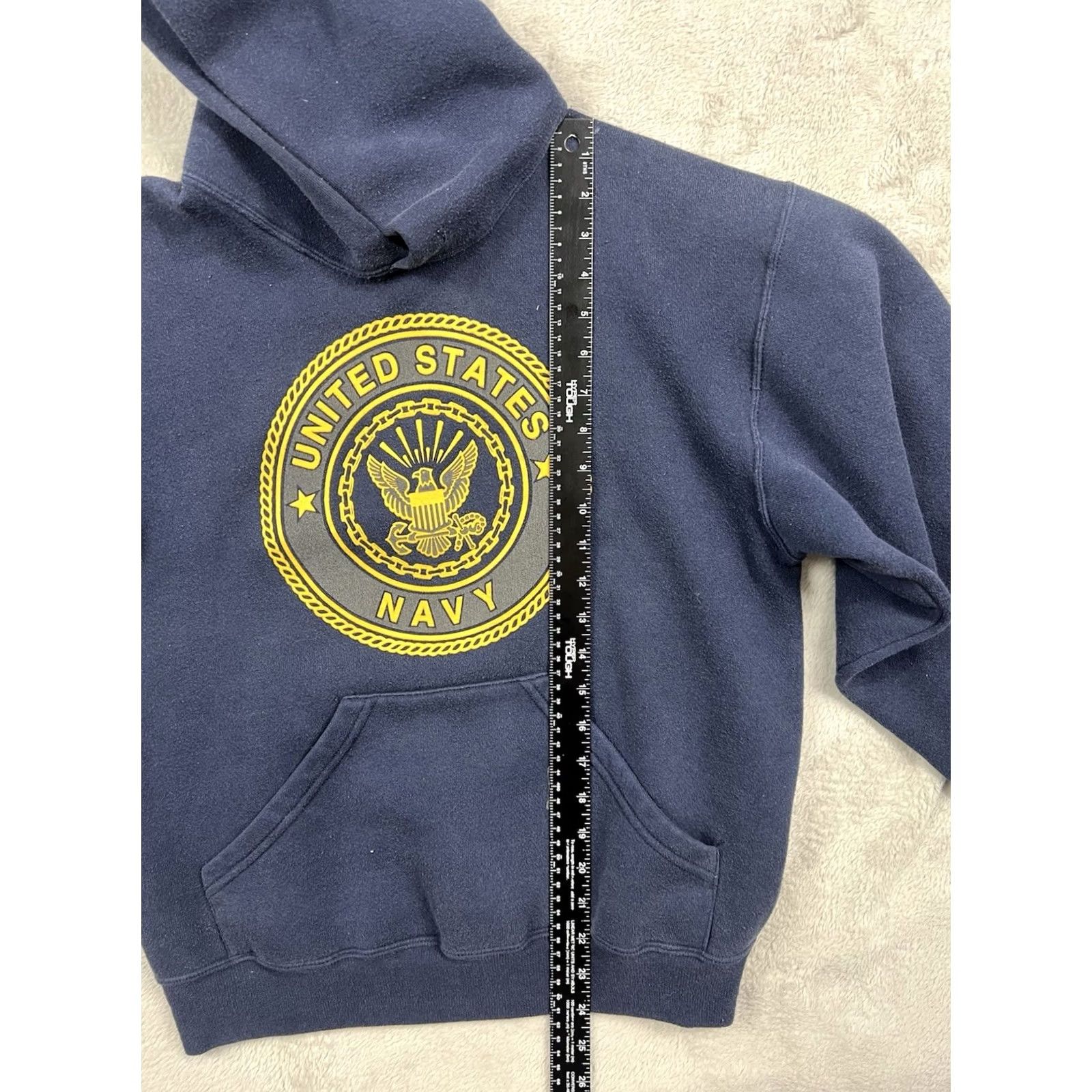 Soffe VINTAGE Soffe Navy Seal Emblem Fleece Pullover Hoodie Men Small Blue Size US S / EU 44-46 / 1 - 3 Thumbnail