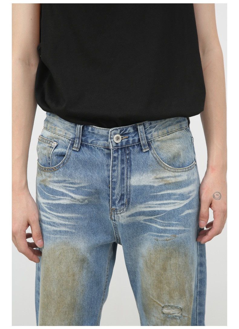 Japanese Brand × Jean Distressed Denim Jeans, Ripped Jeans Size US 31 - 4 Thumbnail