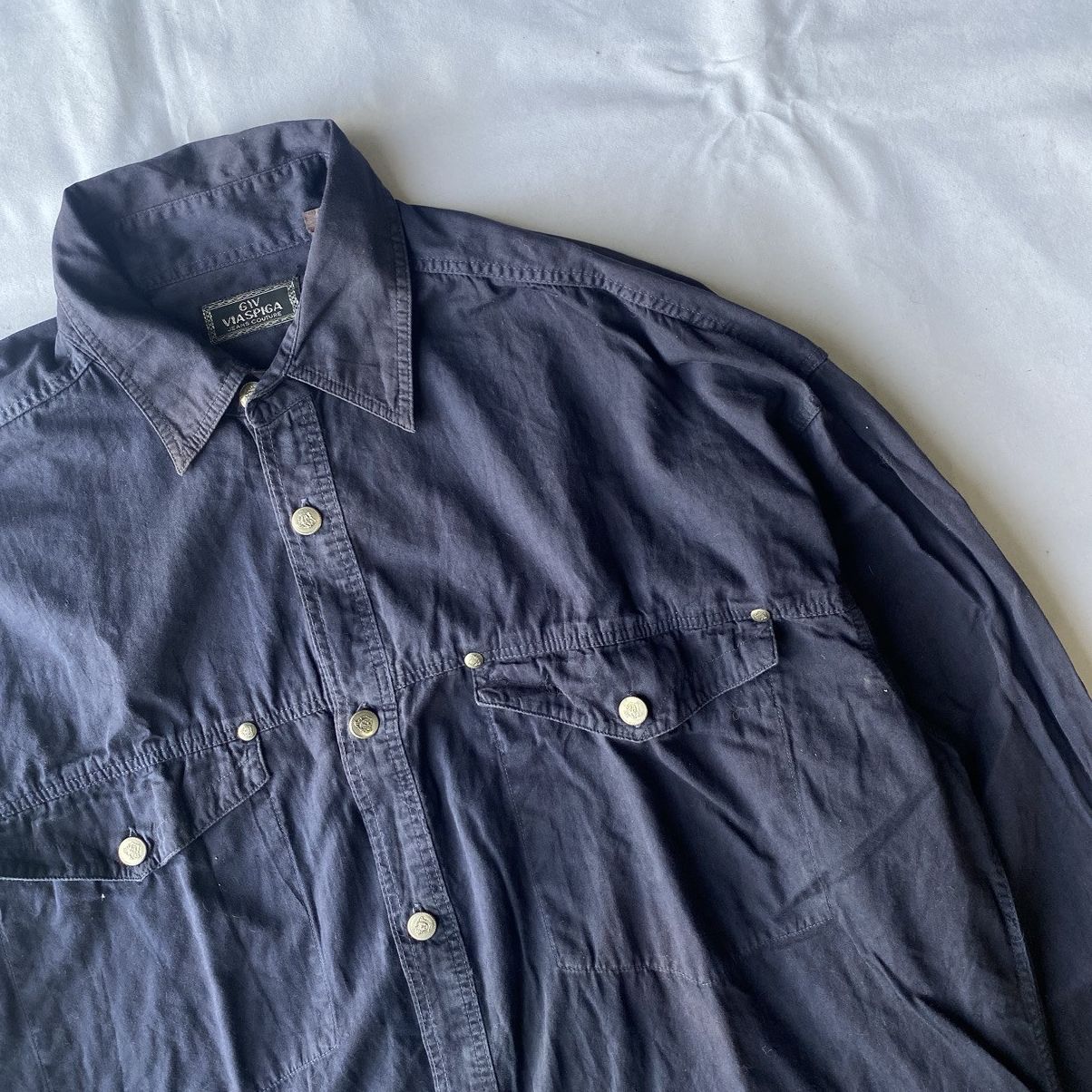 Japanese Brand Classic GIV VIA SPIGA Flannel Shirt GOA Style Size US XL / EU 56 / 4 - 5 Thumbnail