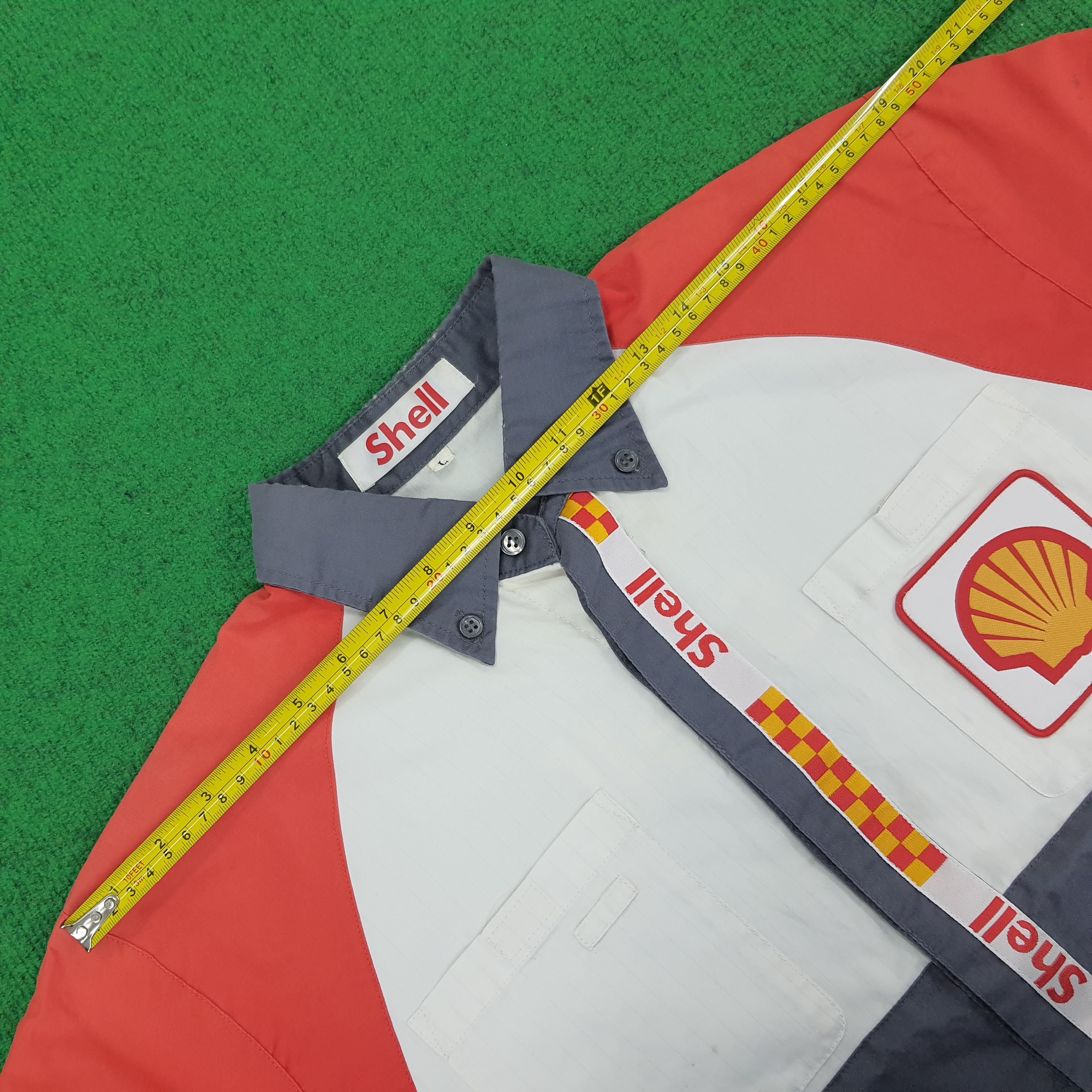 Vintage Vintage Shell Motorsports Oil Uniform Staff Shirt Size US L / EU 52-54 / 3 - 8 Thumbnail