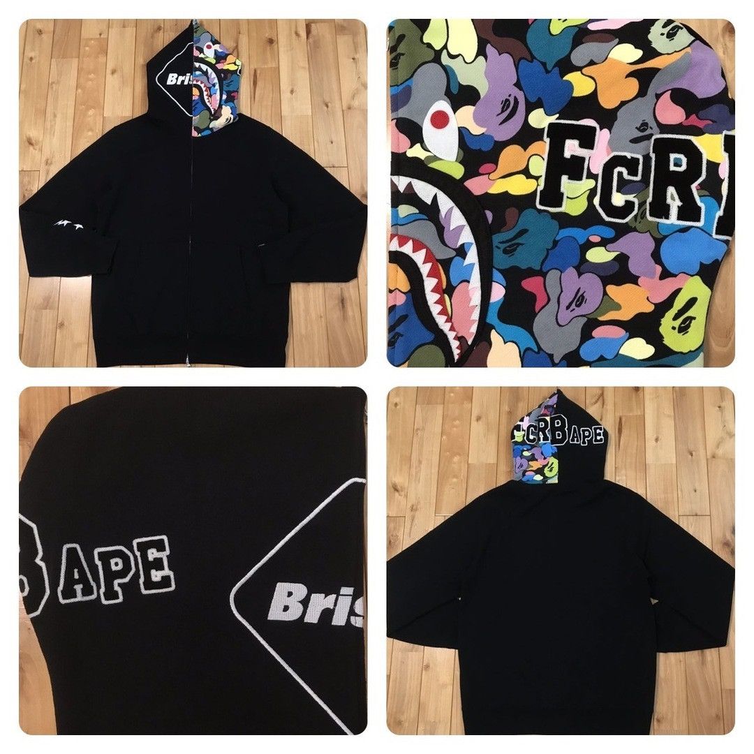 Bape × F.C.R.B BAPE × FCRB multi camo Shark Full Zip Hoodie a bathing ape Size US XL / EU 56 / 4 - 1 Thumbnail