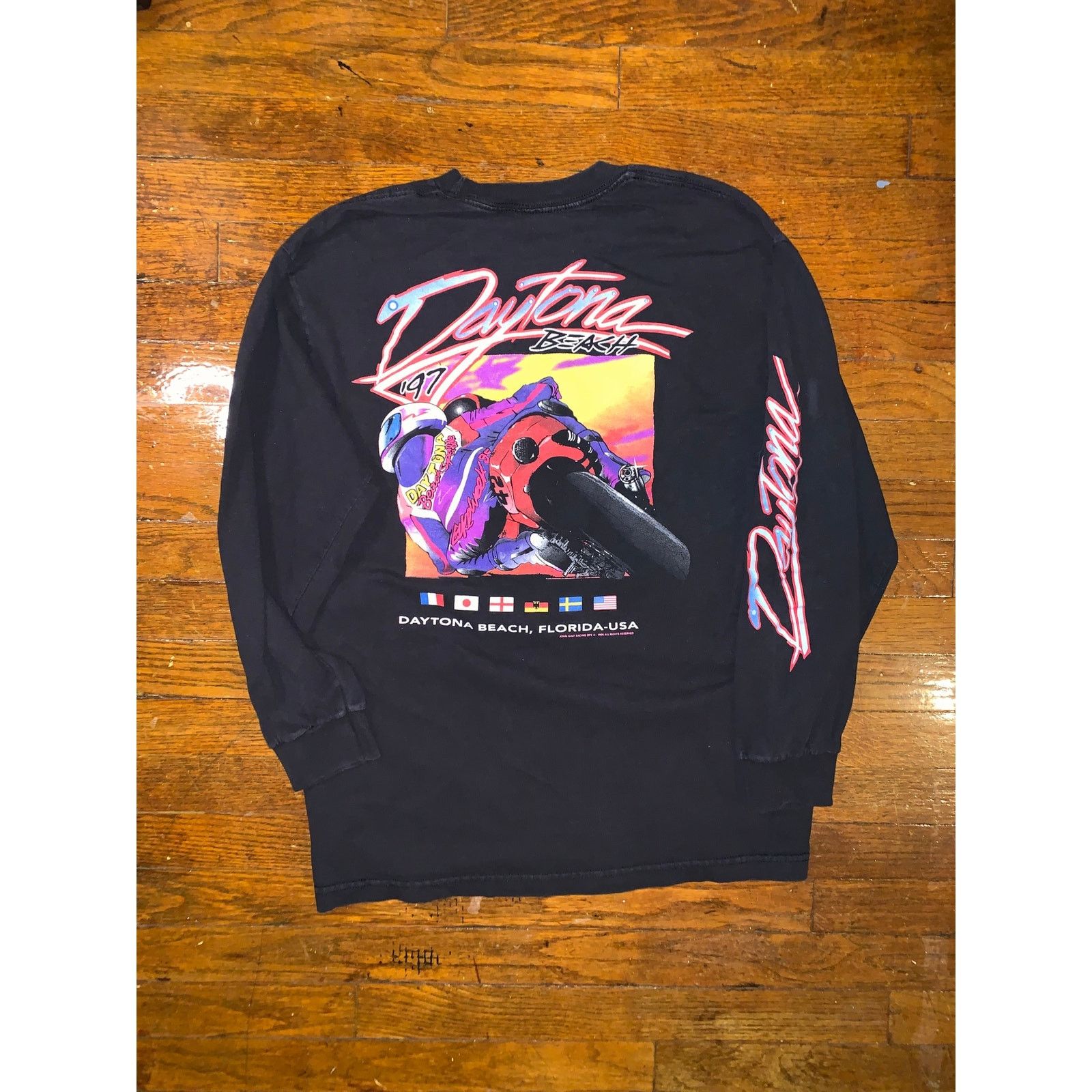 Other × Vintage Daytona Beach 97 Motorcycle Medium Long Sleeve T Shirt USA Size US M / EU 48-50 / 2 - 3 Thumbnail