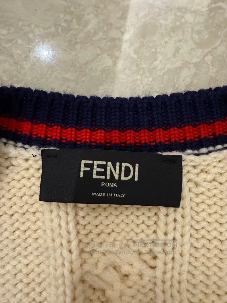 Fendi Fendi Embroidered Knit Sweater Size US M / EU 48-50 / 2 - 3 Thumbnail