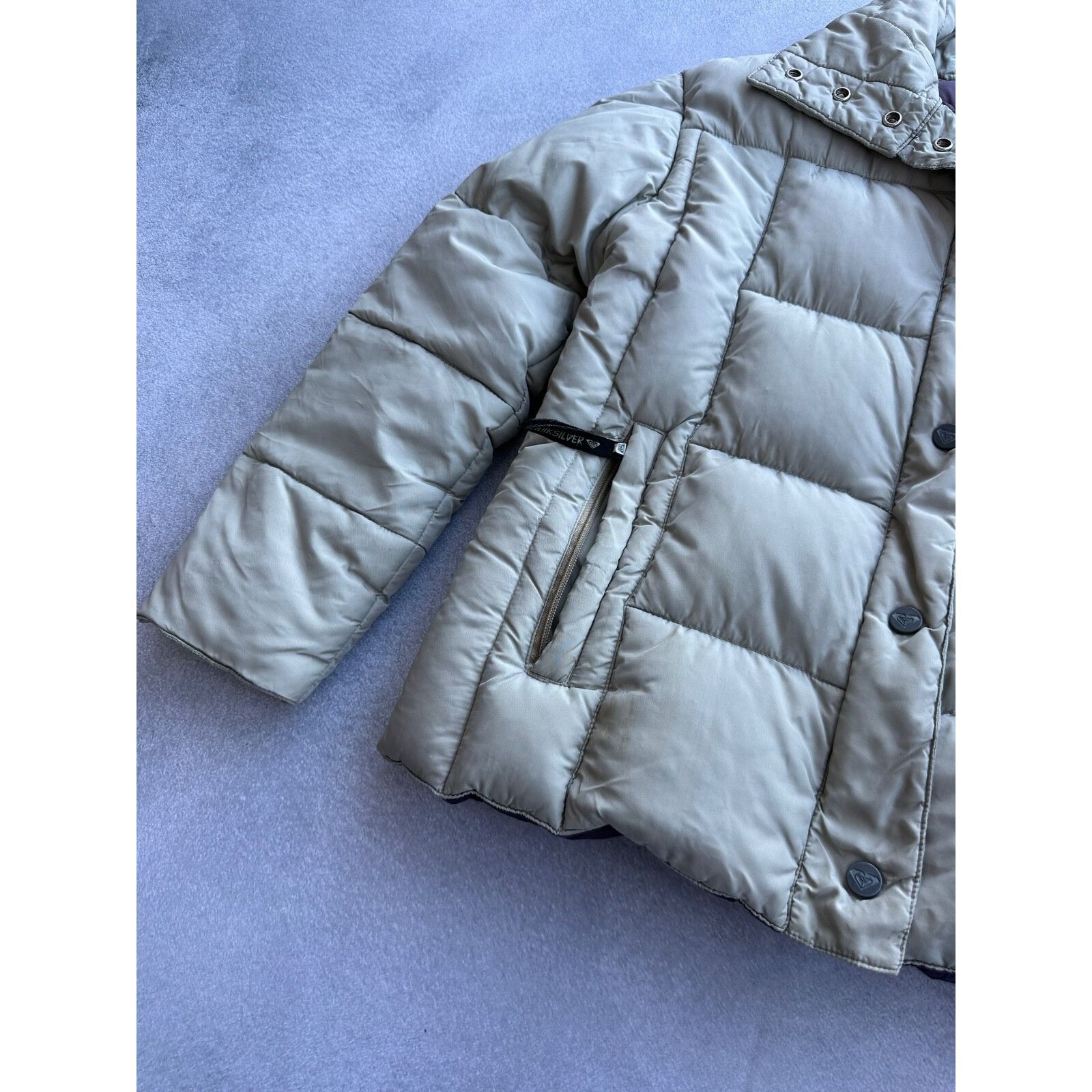 Quiksilver VTG Quicksilver Woman Silver Puffer Jacket 90s Size M / US 6-8 / IT 42-44 - 11 Thumbnail