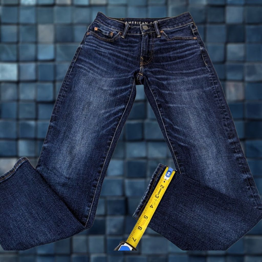 American Eagle Outfitters VINTAGE? No — American Eagle Airflex+ Skinny Jeans Womens 26x28 Blue Denim Stretch Jeans Size 26" / US 2 / IT 38 - 1 Thumbnail
