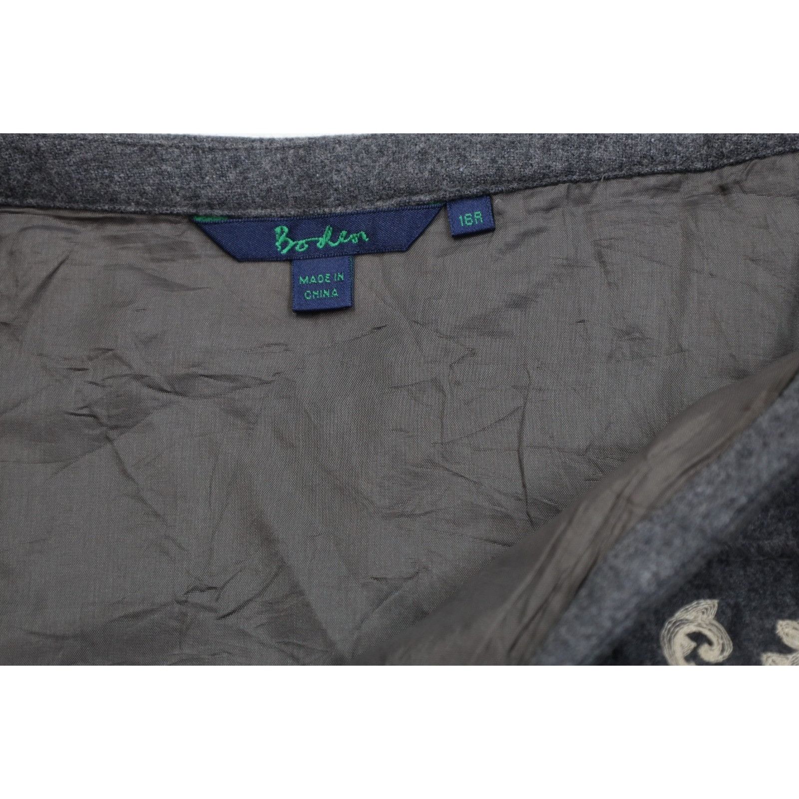 Boden Boden Wool Blend Embroidered Geometric Skirt Size 38" / US 16 / IT 52 - 7 Thumbnail