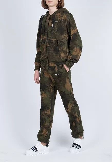 Off-White Off-White Camo Hooded Oversized Washed Cotton Jacket Size US S / EU 44-46 / 1 - 1 Thumbnail