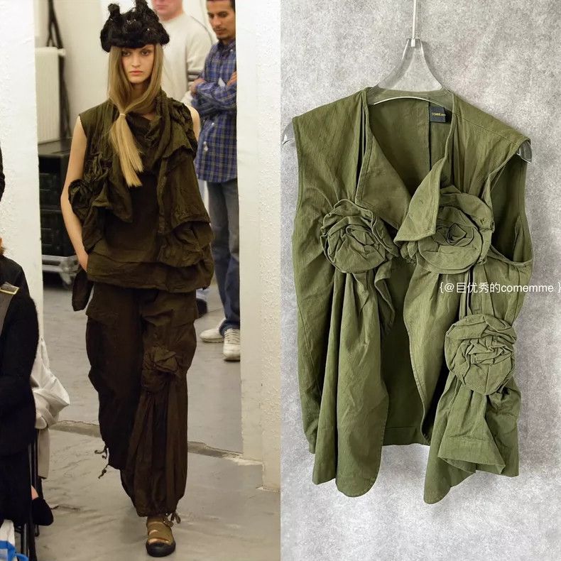 Comme des Garcons Comme Des Garcons size 均码 Rose pleated waistcoat vest top Size M / US 6-8 / IT 42-44 - 1 Thumbnail