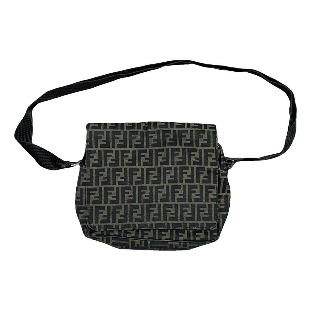 image of Fendi Zucca Canvas Mamma Baguette Bag Monogram in Brown, Women's