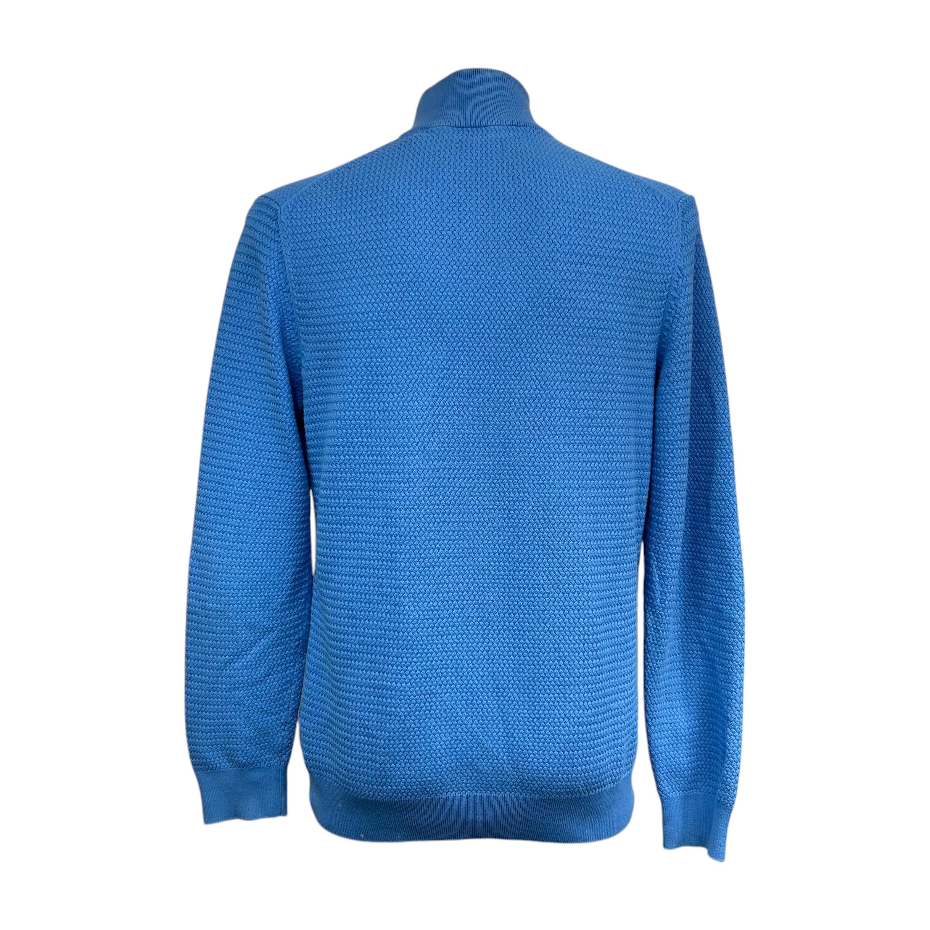 Gant Gant Cotton Knit Blue Half Zip Sweatshirt Sweater M Size US M / EU 48-50 / 2 - 2 Thumbnail