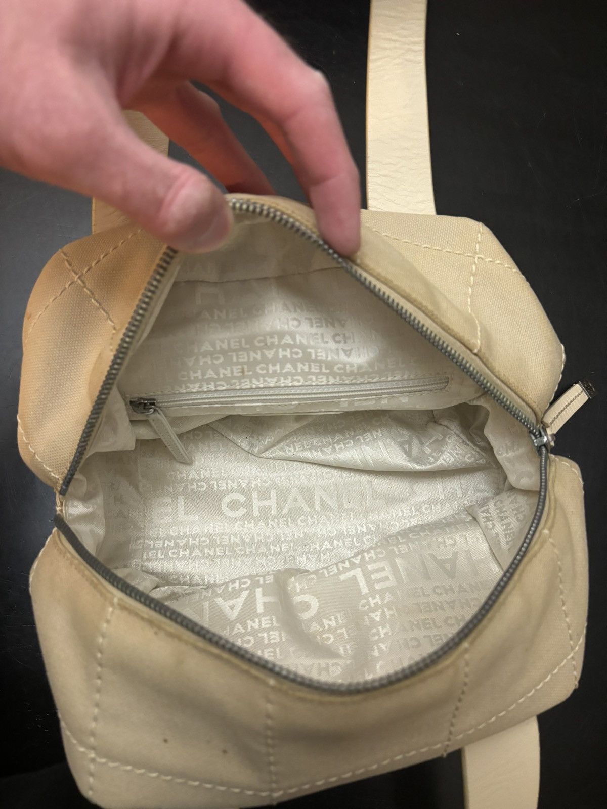 Chanel Chanel Coco Canvas Square Chocolate Stitched Bowling Bag Size ONE SIZE - 10 Thumbnail