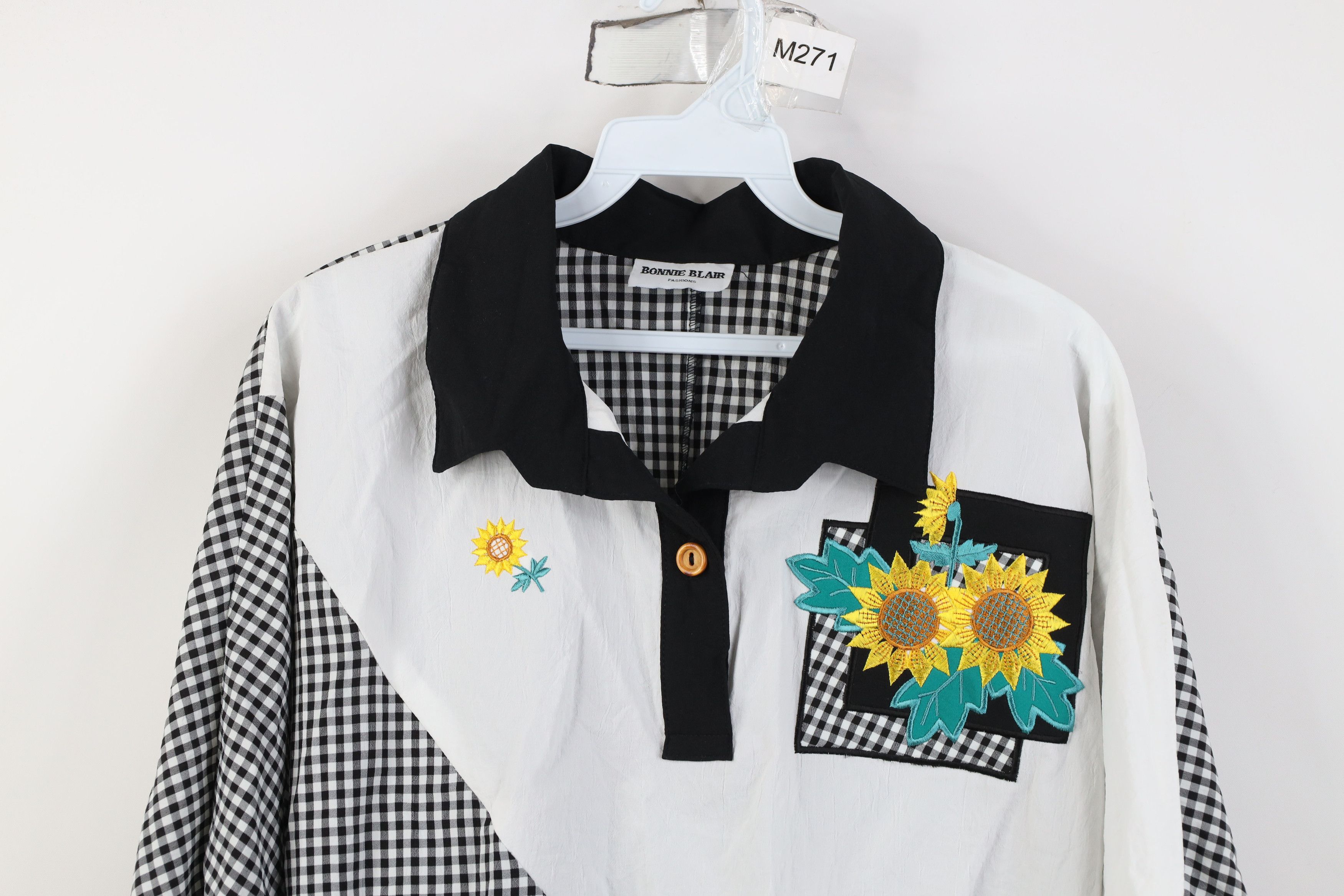 Vintage Vintage 80s 90s Streetwear Dolman Sleeve Sunflower Shirt Size XL / US 12-14 / IT 48-50 - 2 Thumbnail
