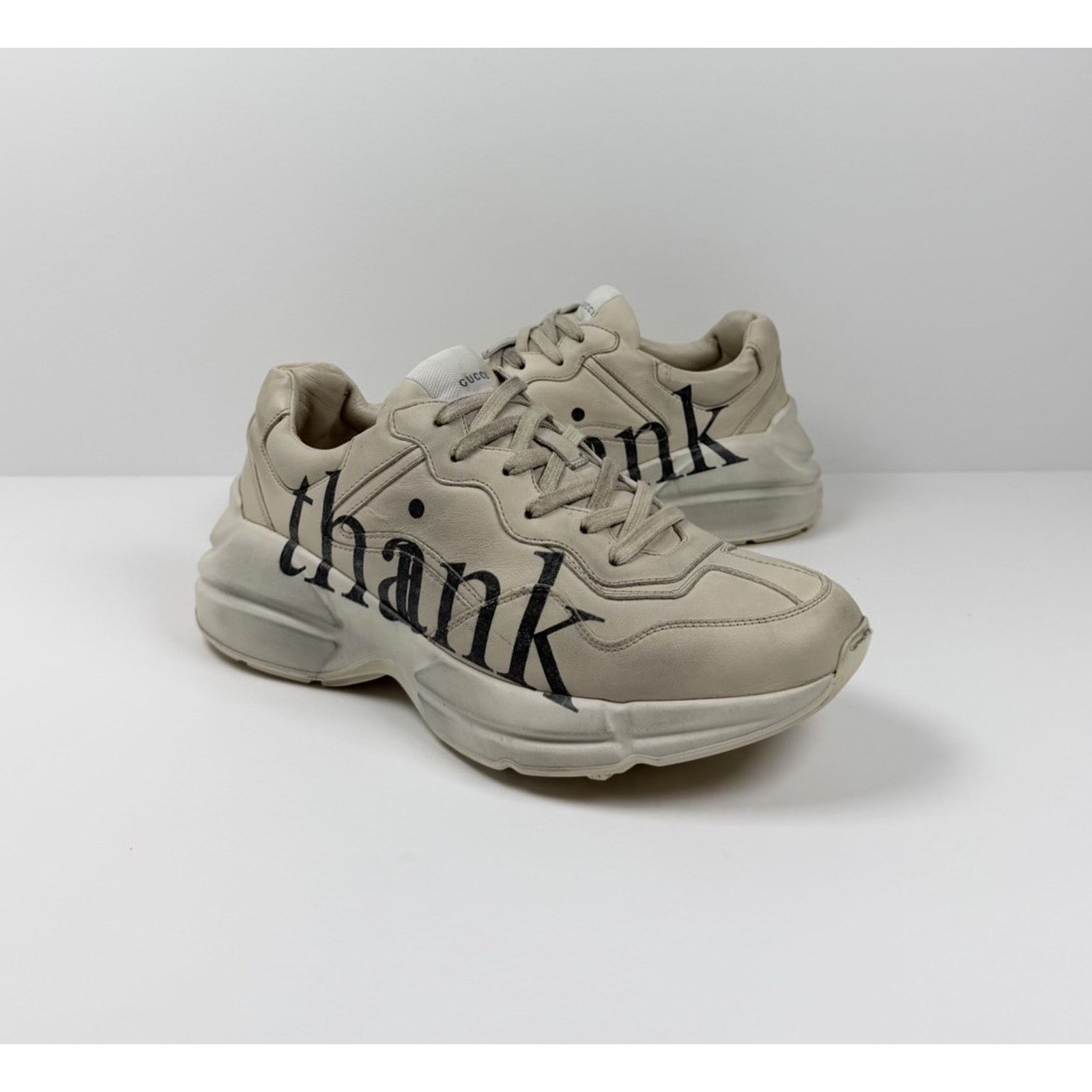 Gucci Size 8.5US - Gucci Rhyton Think/Thank Leather Sneakers Size US 8.5 / EU 41-42 - 2 Thumbnail