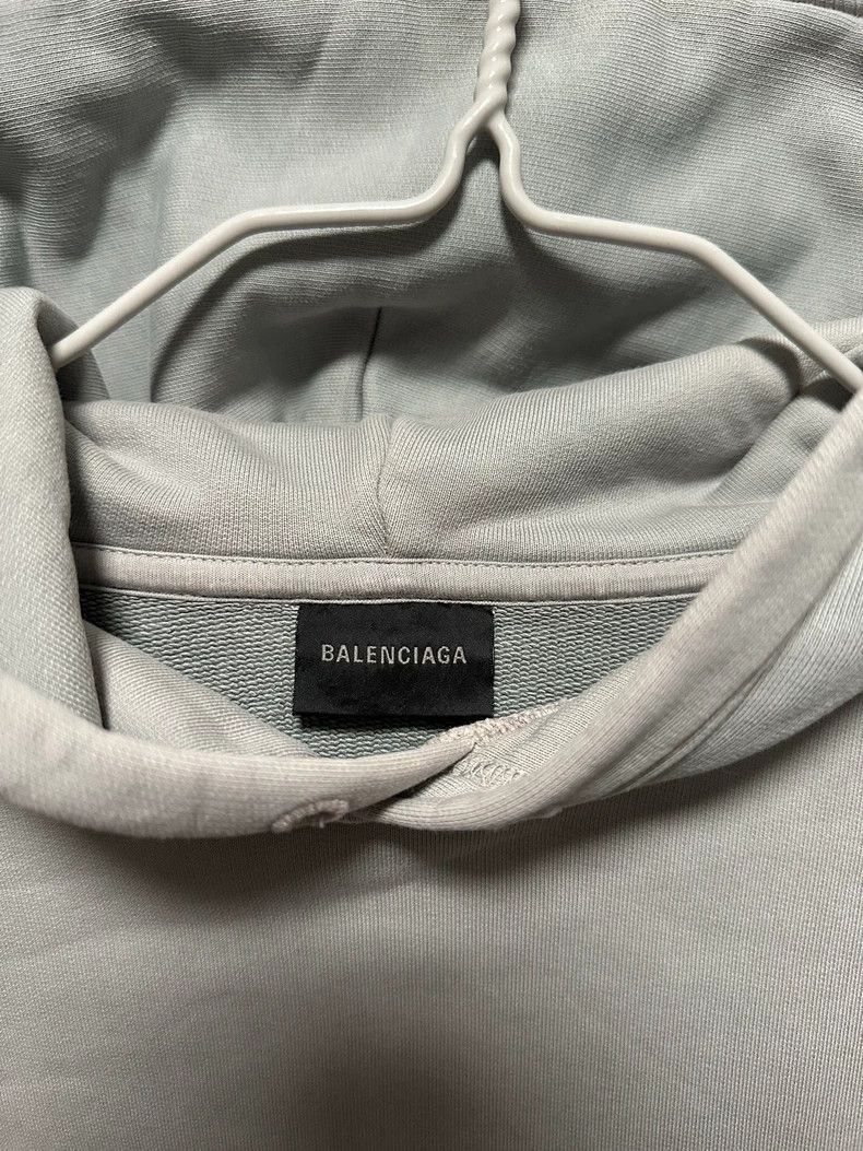 Balenciaga Balenciaga Balenciaga Gray Hoodie with Small Flaw-2506 Size US L / EU 52-54 / 3 - 3 Thumbnail