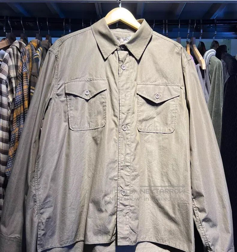 Our Legacy Our Legacy Workwear Style Long Sleeve Shirt Gray Green Size US M / EU 48-50 / 2 - 1 Thumbnail
