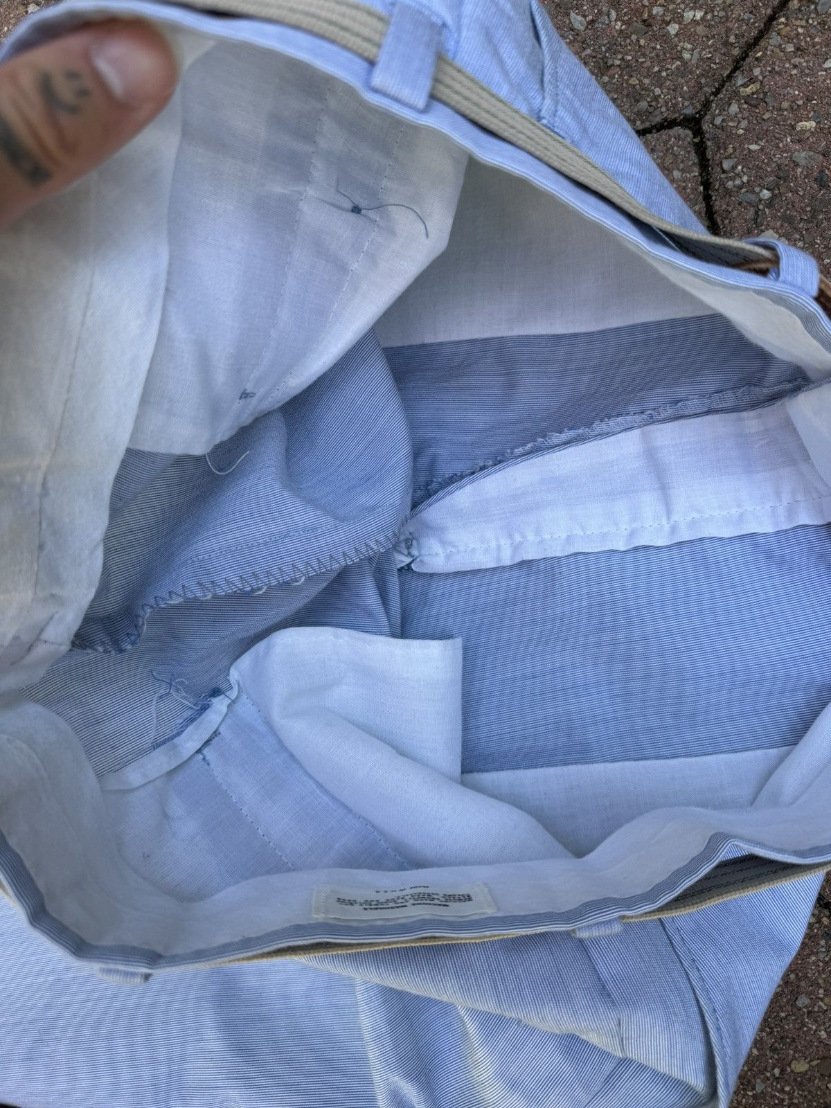 Vintage Vintage 1960s Handmade Blue Slacks Pants Custom 1of1 USA Size US 34 / EU 50 - 9 Thumbnail