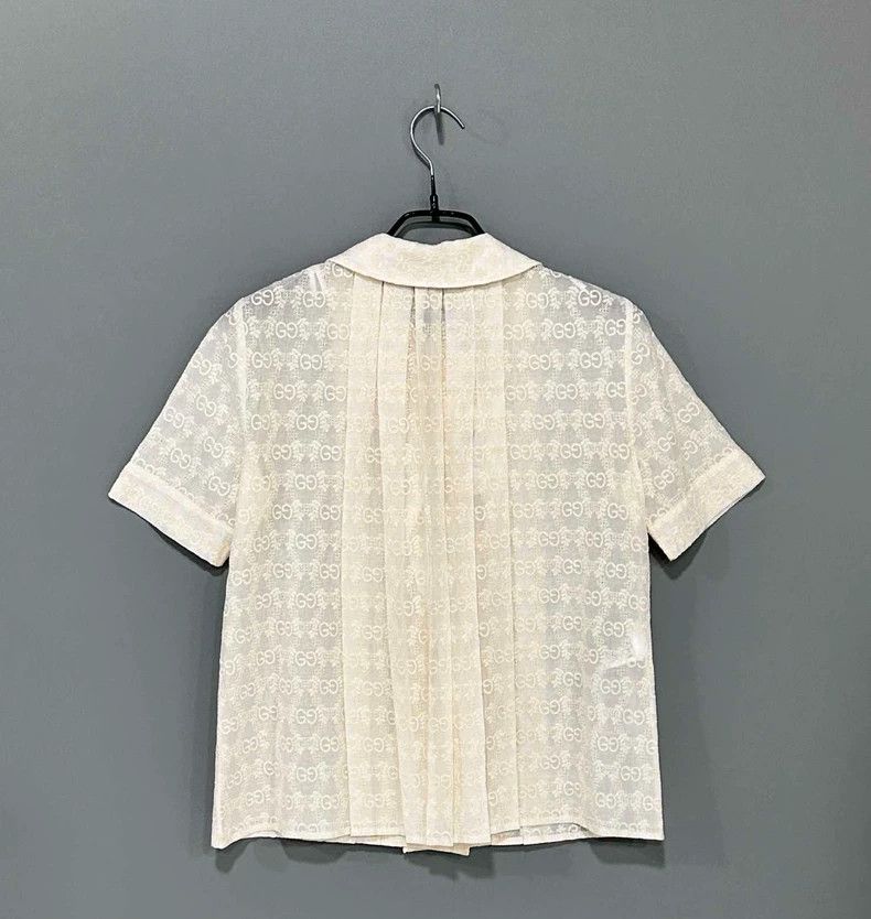 Gucci Gucci Size 36 Full print milky white embroidered short sle Size US S / EU 44-46 / 1 - 3 Thumbnail