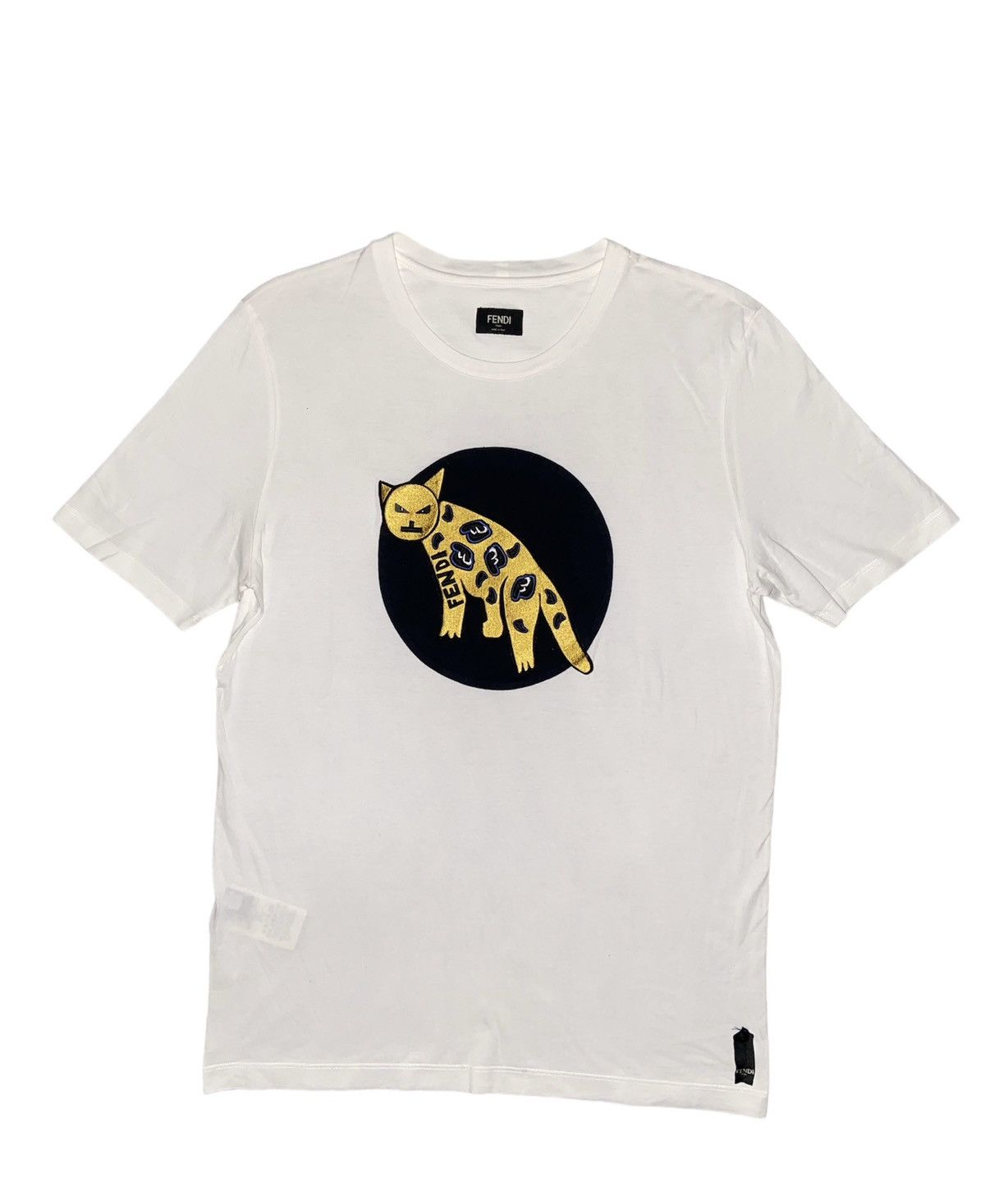 Fendi FENDI ROMA CAT WHITE TEE Size US M / EU 48-50 / 2 - 1 Thumbnail