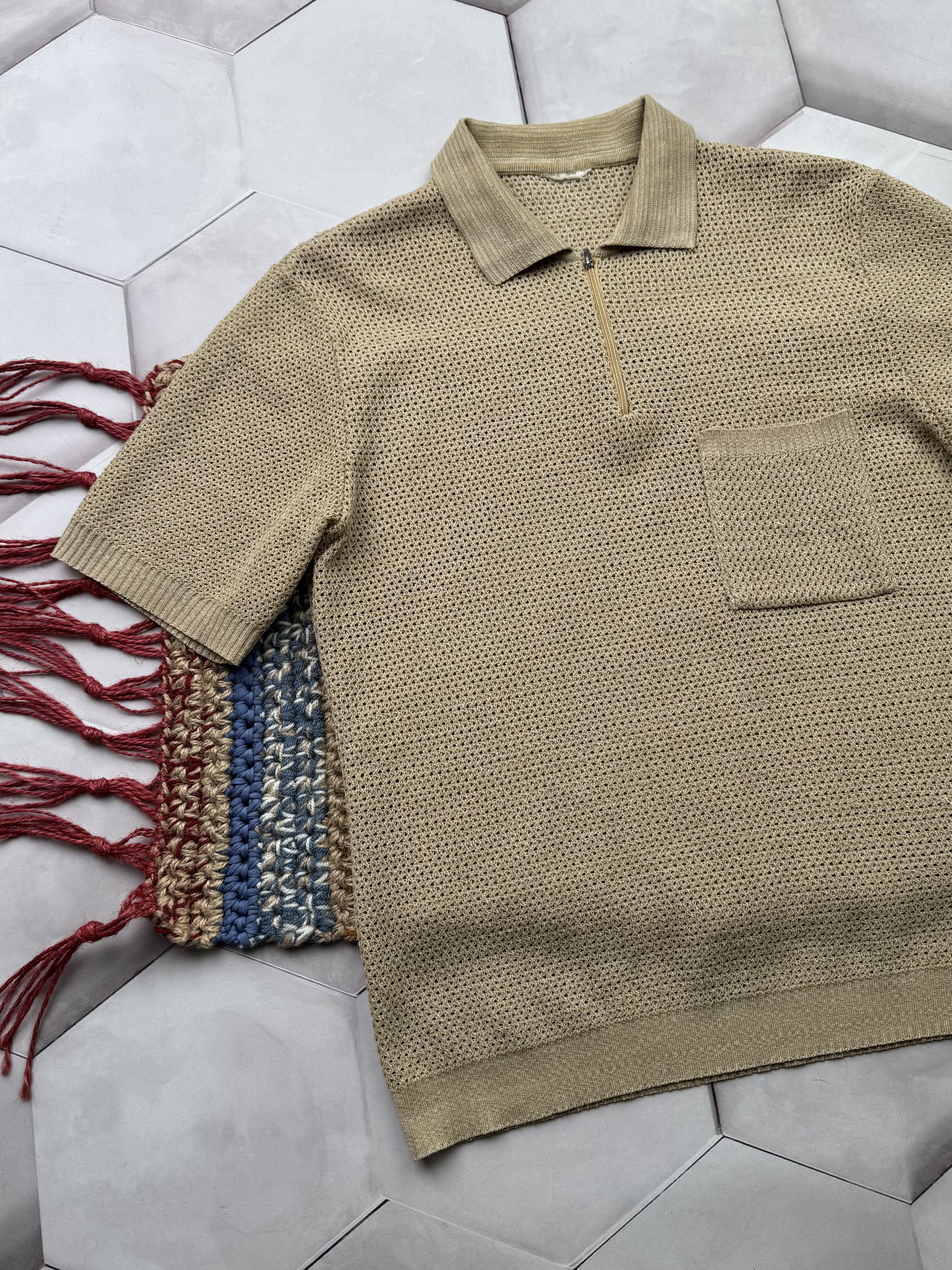 Vintage Vintage Mesh Retro Polo T-Shirt (E4) Size US S / EU 44-46 / 1 - 2 Thumbnail