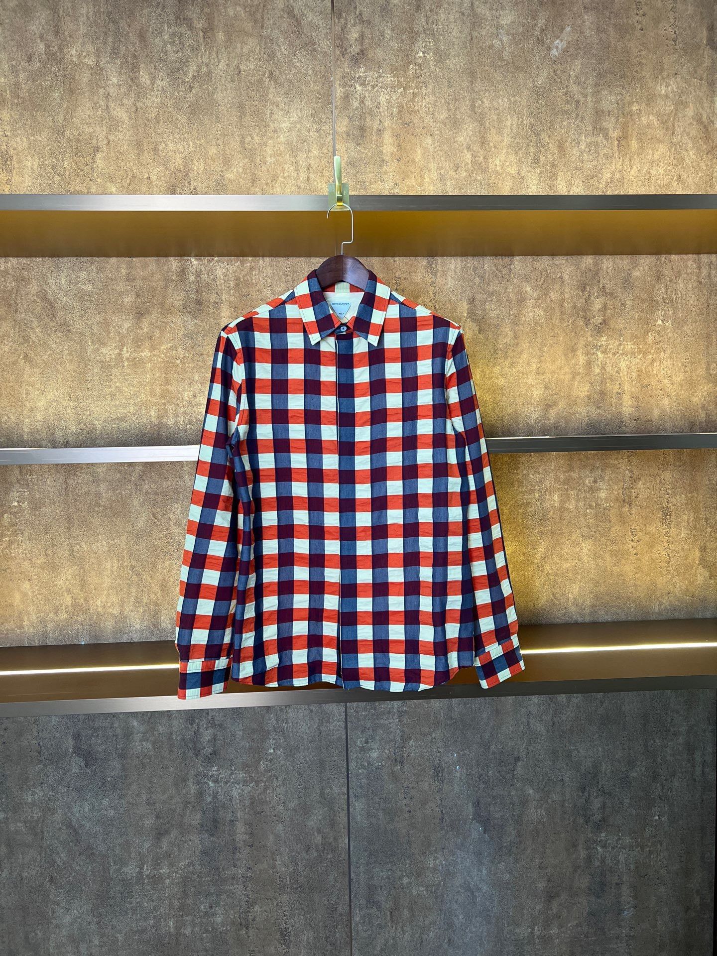 Bottega Veneta Bottega Veneta Plaid Shirt s Men Size US S / EU 44-46 / 1 - 1 Thumbnail