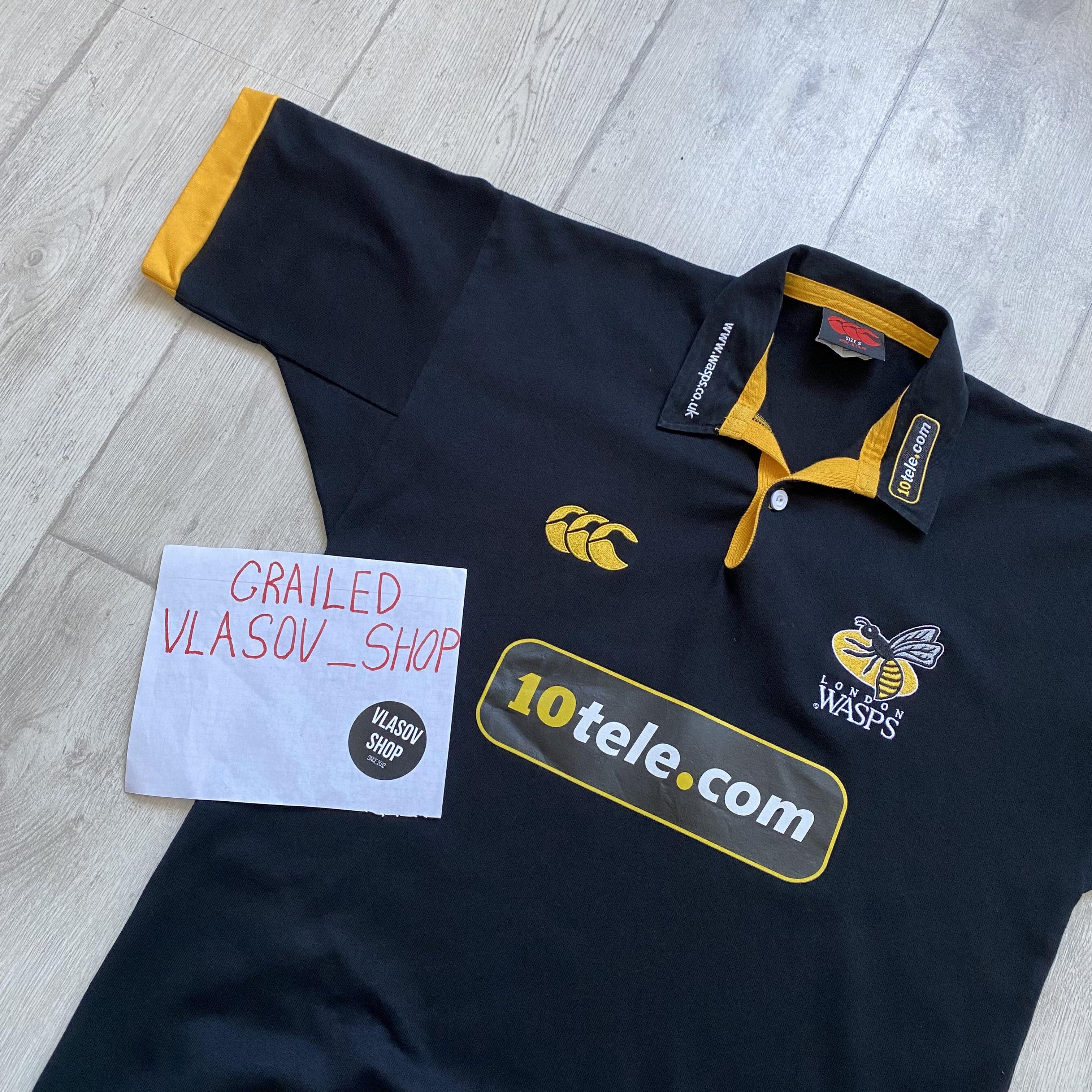 Canterbury of New Zealand 🏈Vintage London Wasps RFC rugby shirt jersey 05/06 Size US S / EU 44-46 / 1 - 7 Thumbnail