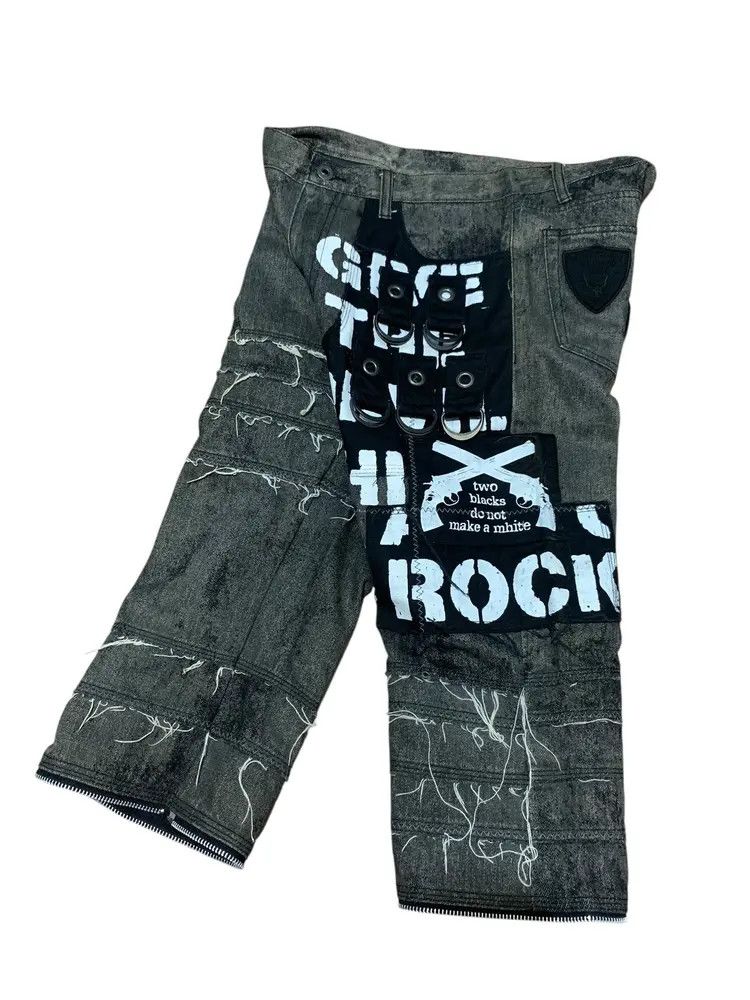 Self Edge Edge Ruppert bondage punk laces up hagi jorts denim Size US 32 / EU 48 - 13 Thumbnail