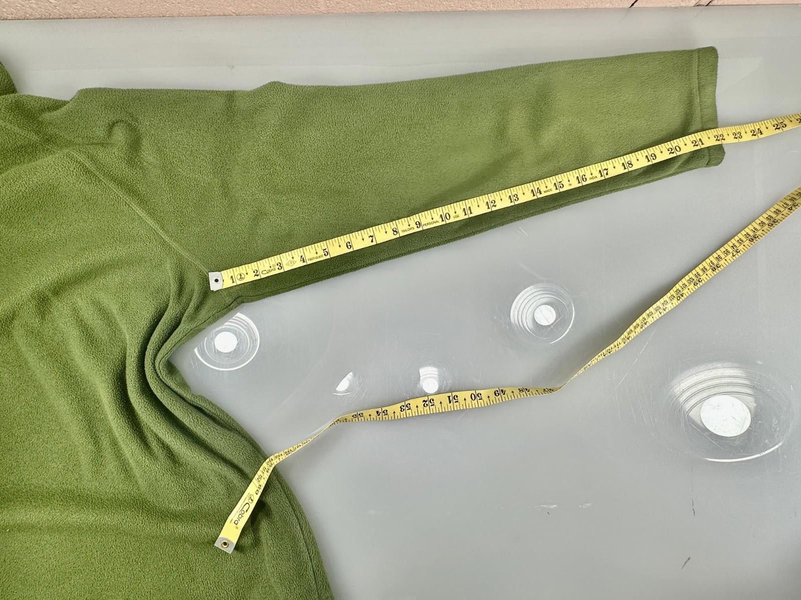 Lands' End Land's End Men's 42-44 Green Fleece 1/4 Zip Pullover Size US L / EU 52-54 / 3 - 7 Thumbnail