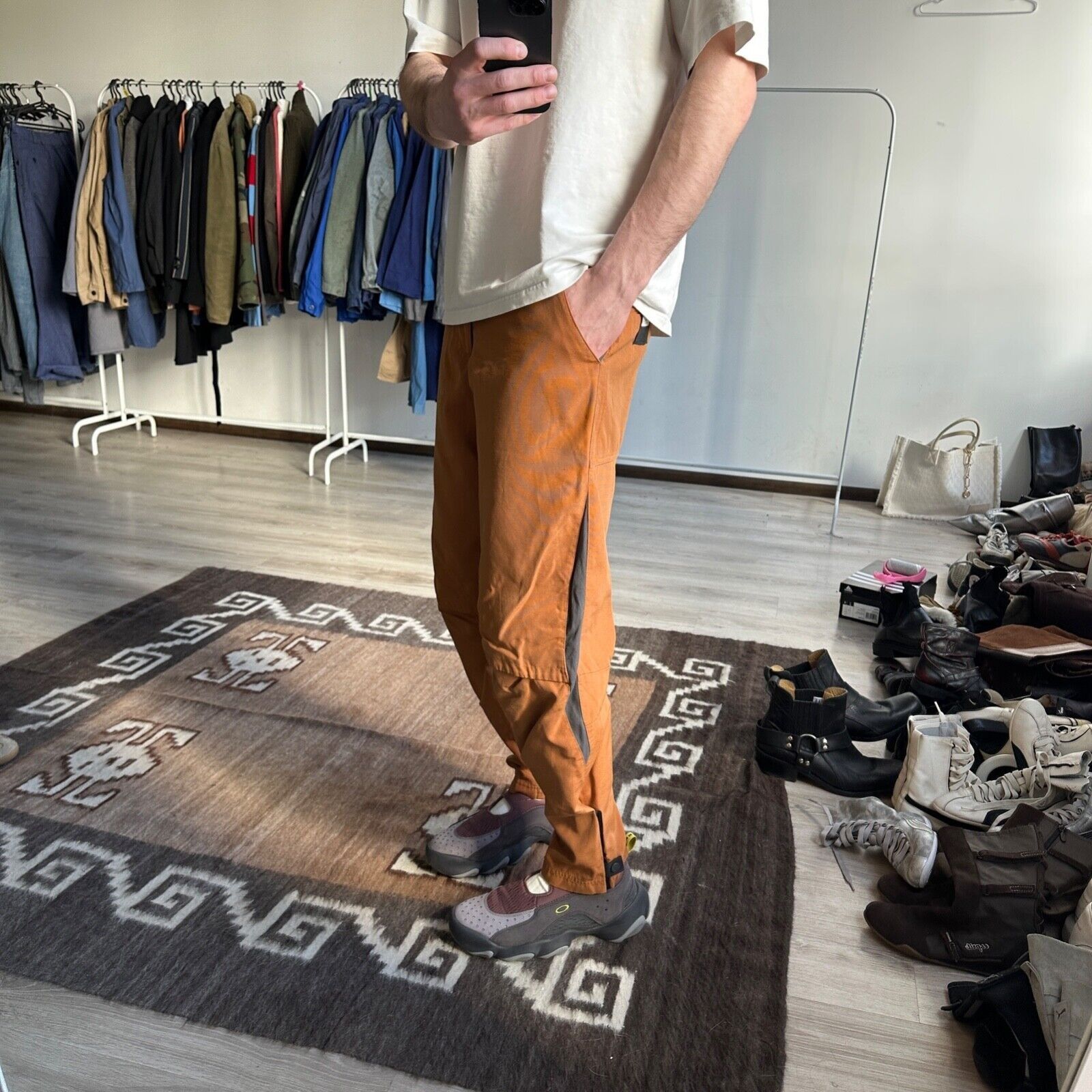 Nike Nike Vintage Orange Nylon Track Pants 8773AC Size US 30 / EU 46 - 5 Thumbnail
