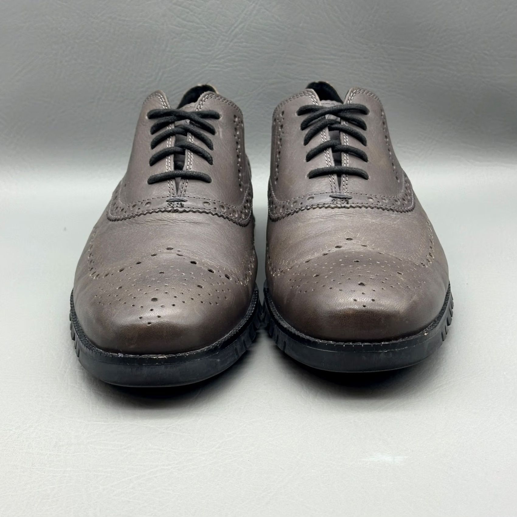 Cole Haan Cole Haan ZeroGrand Mens Size 13 M Gray Leather Wingtip Oxford Sneaker C30720 Size US 13 / EU 46 - 5 Thumbnail