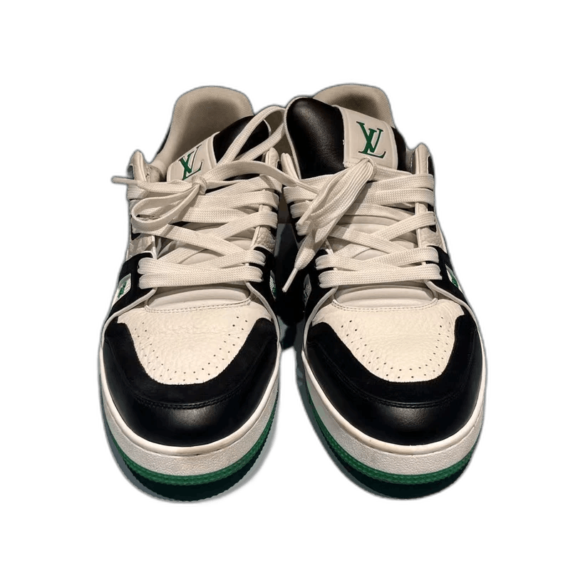 Louis Vuitton Louis Vuitton Green Leather Low-Top Trainers Size US 8 / EU 41 - 1 Thumbnail