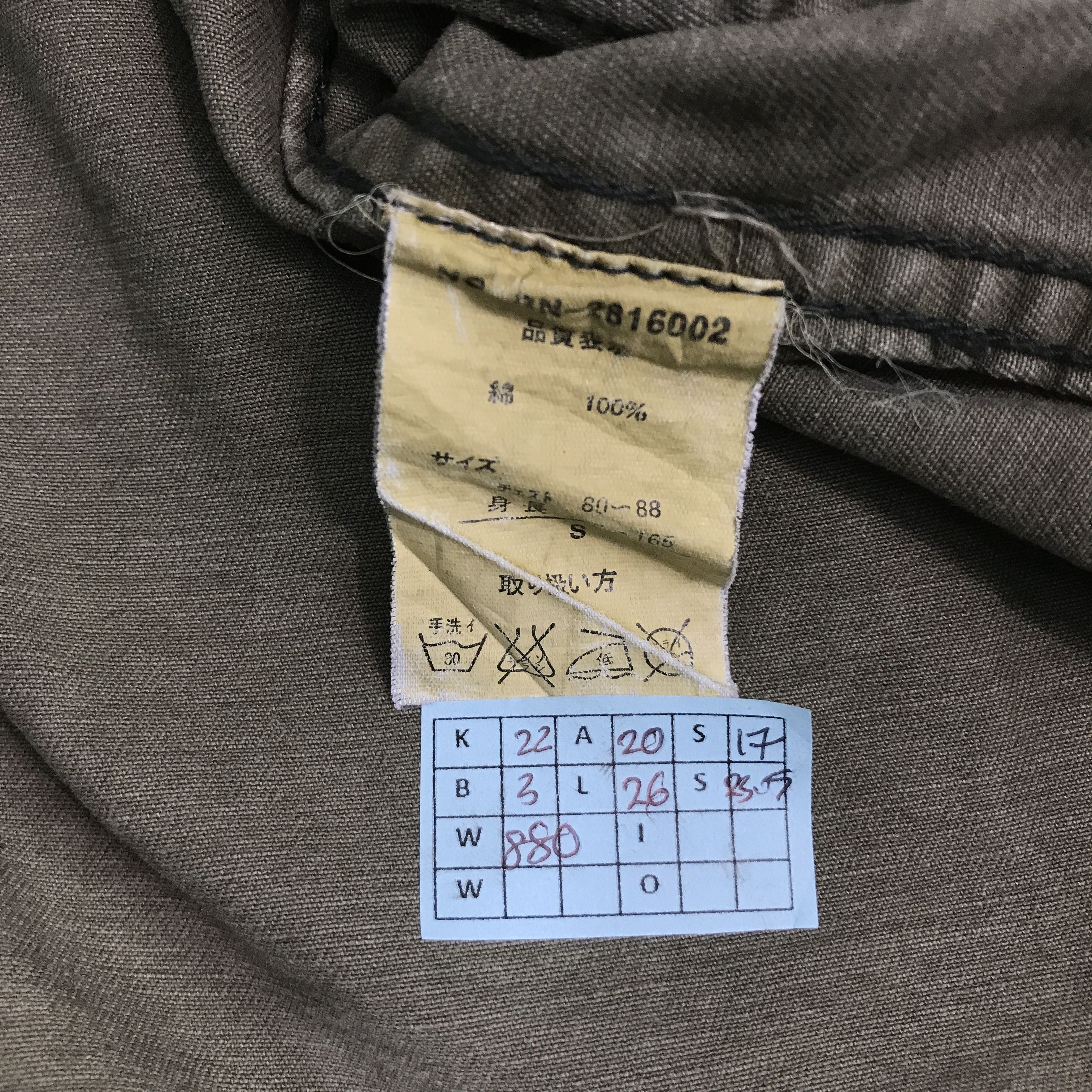 Japanese Brand BACK NUMBER ARMY STYLE FADED JACKET Size US S / EU 44-46 / 1 - 13 Thumbnail