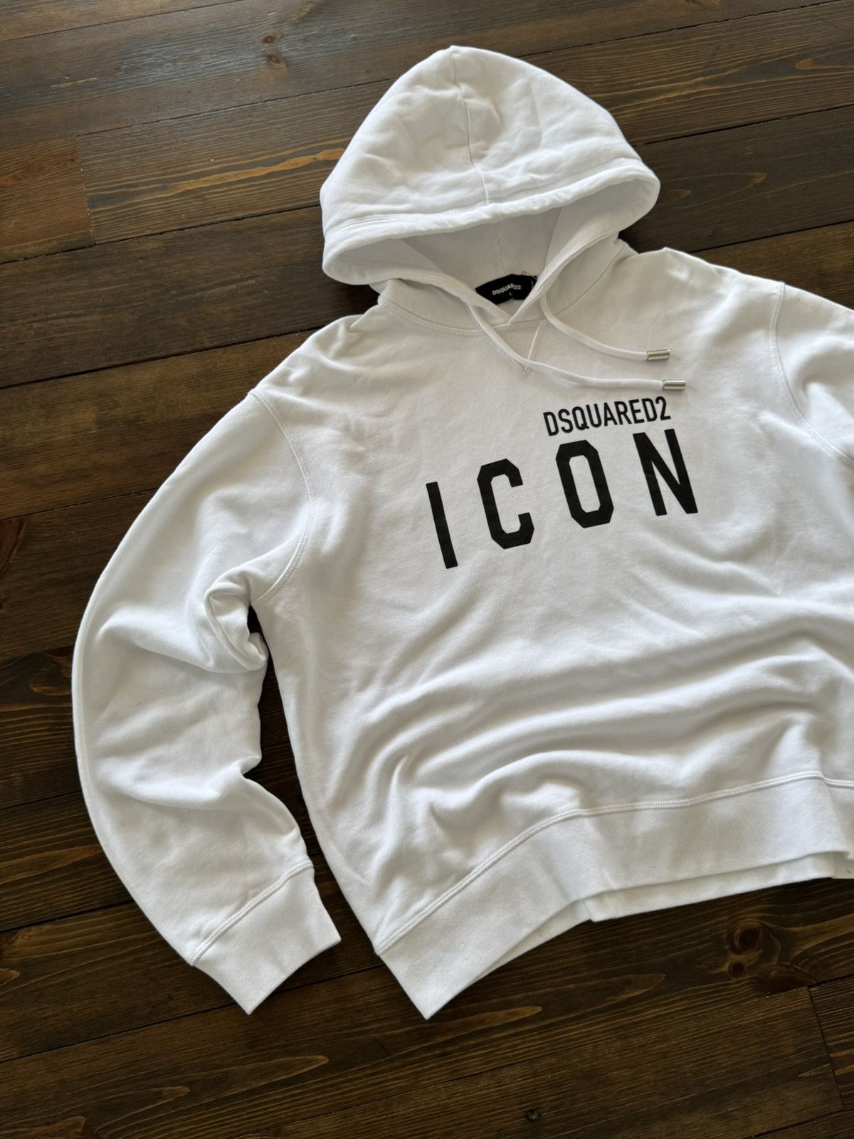 Dsquared2 Dsquared2 00s “Icon” Big Logo Hoodie Size US L / EU 52-54 / 3 - 4 Thumbnail