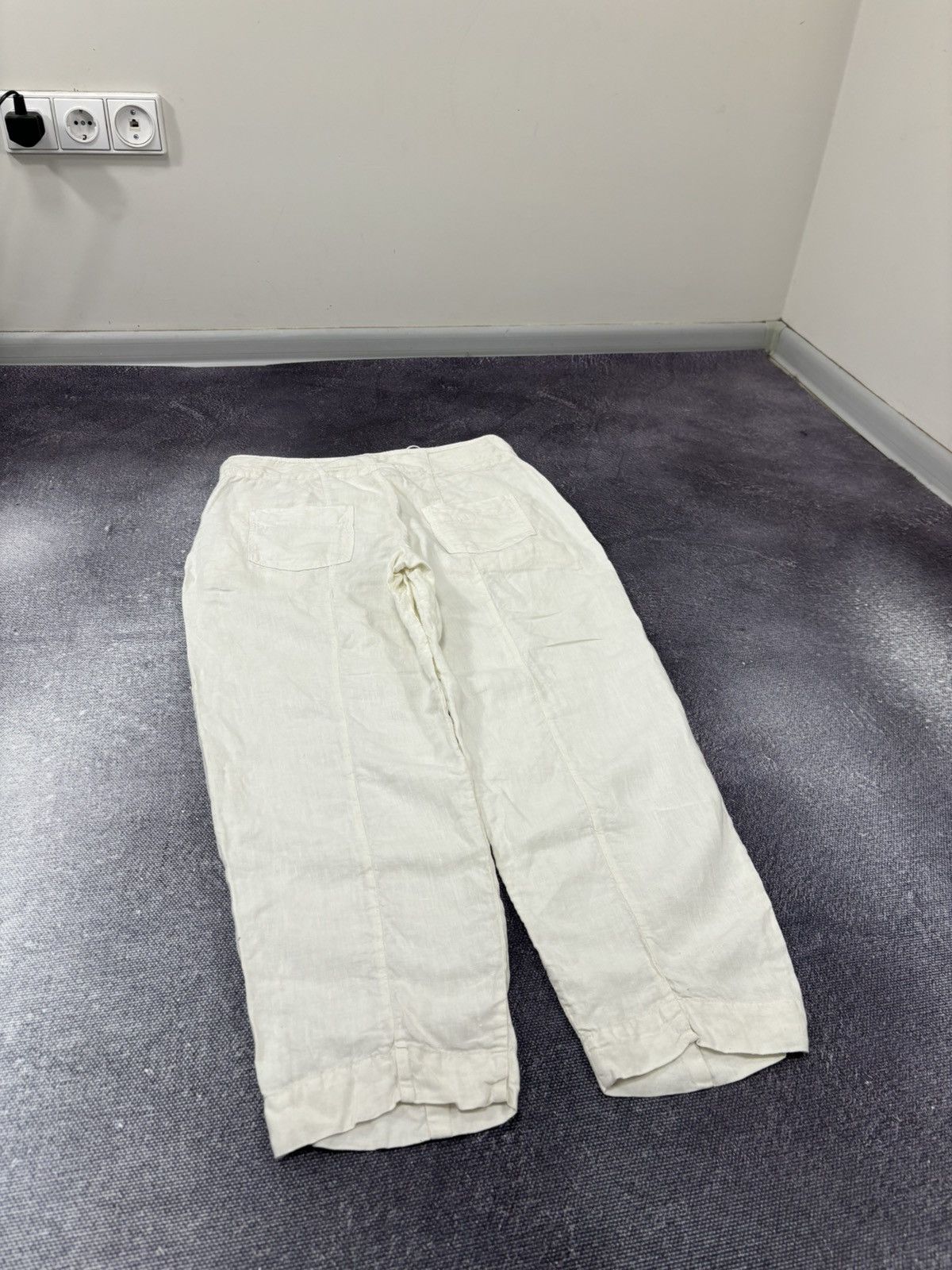 Transit Transit Par Such Women’s White/Cream Linen Pants Trousers Size 30" / US 8 / IT 44 - 16 Thumbnail
