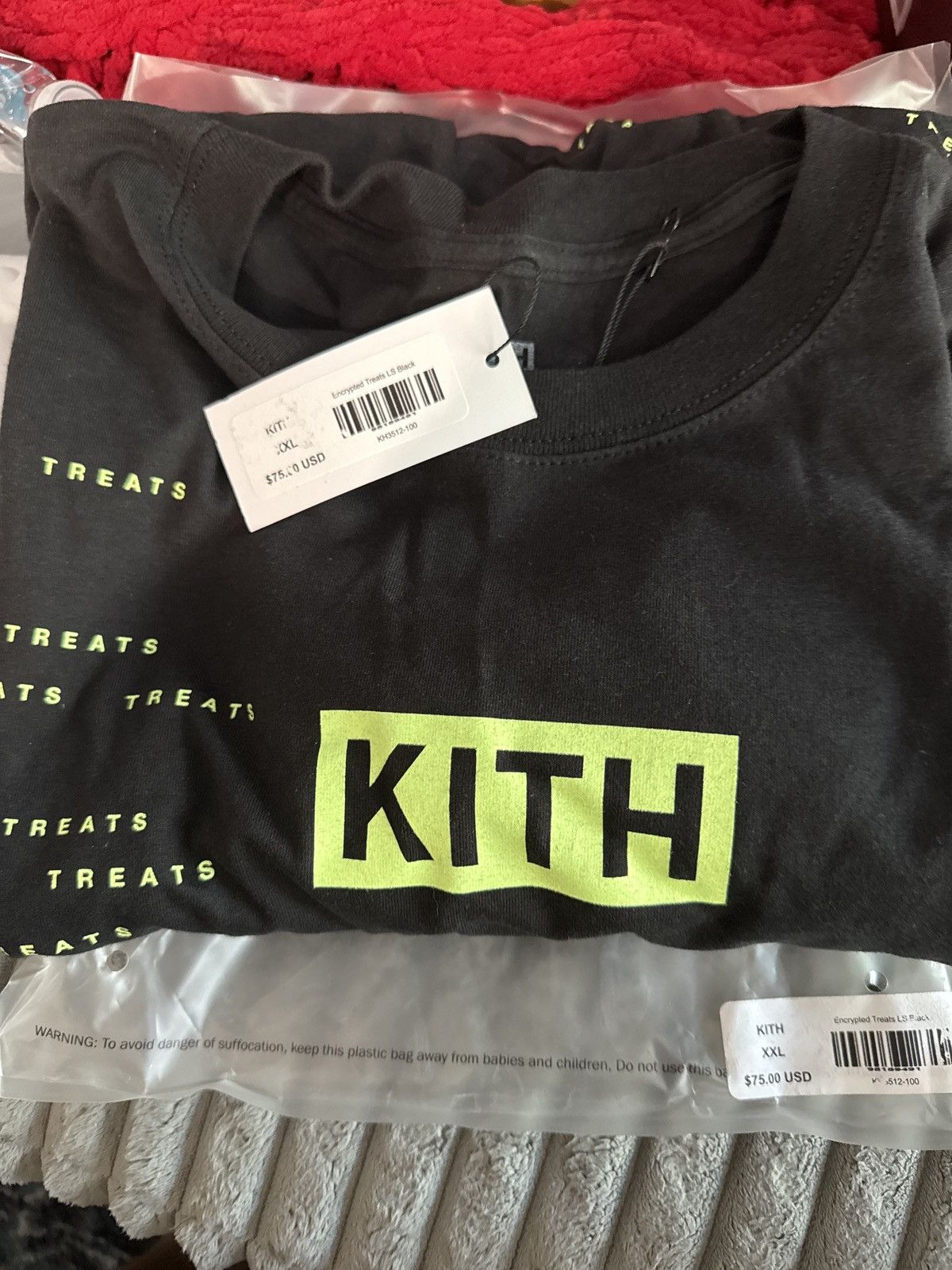 Kith Kith Treats L/S Encrypted Black Size XXL FW18 Size US XXL / EU 58 / 5 - 1 Thumbnail