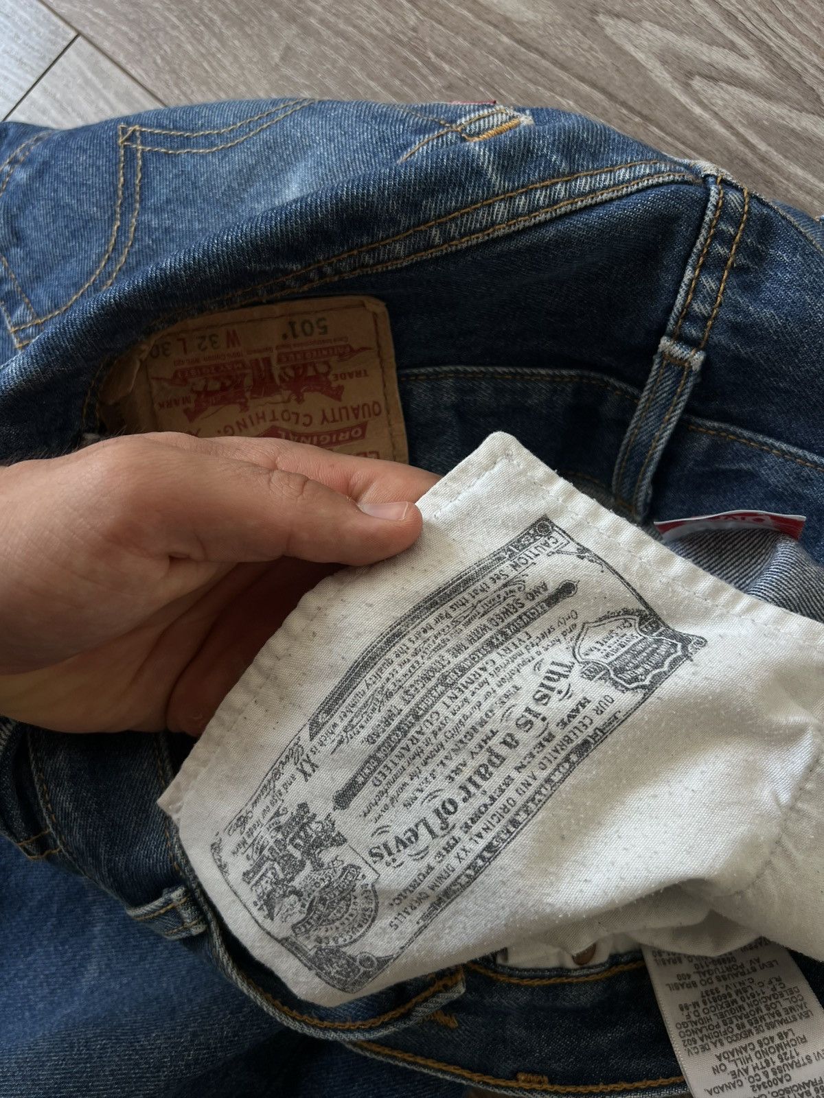 Levi's Vintage Clothing Rare Vintage Levis 501 Blue Denim Salvage Mexico Jeans Size US 32 / EU 48 - 17 Thumbnail