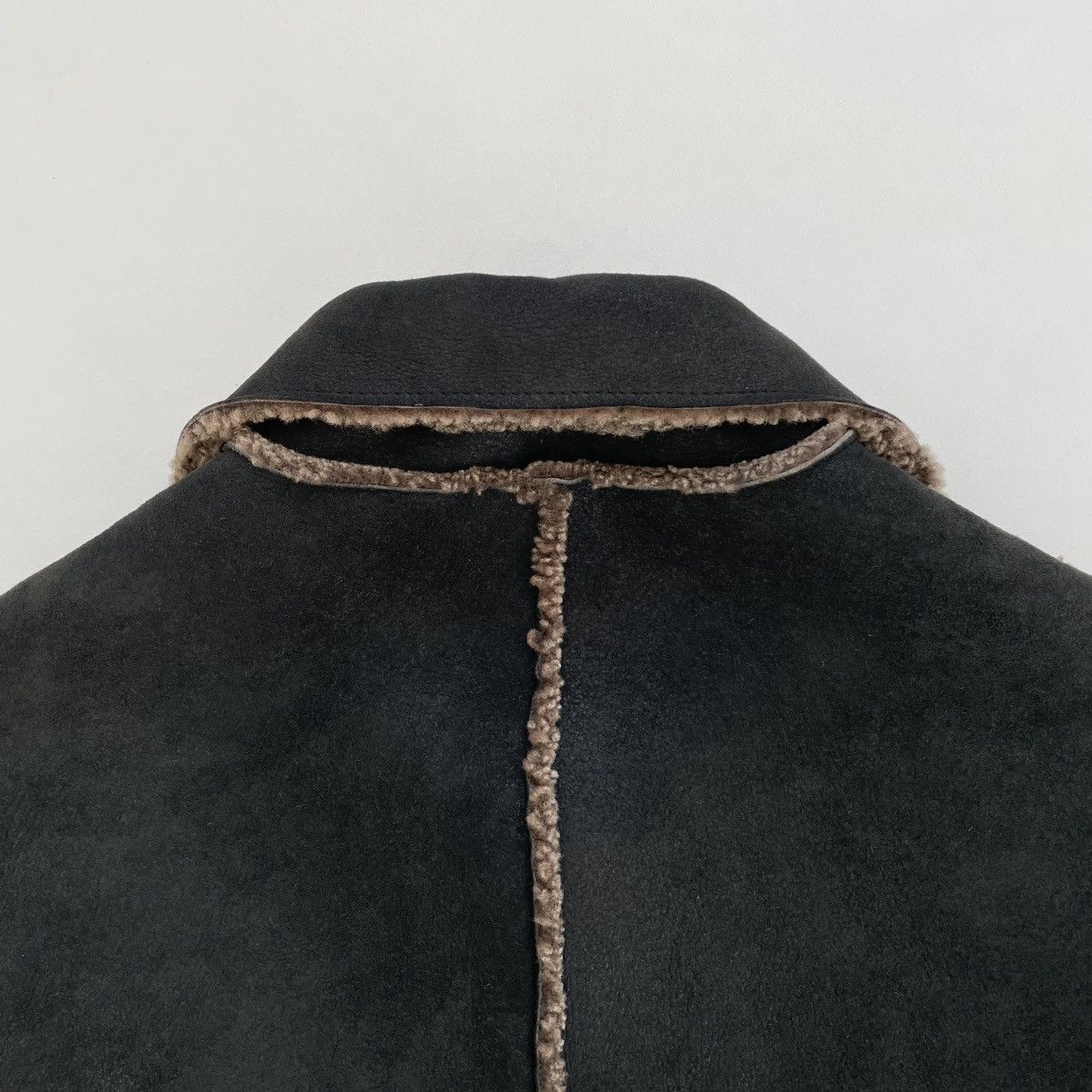 Ann Demeulemeester Early 2000s Black/Brown Shearling Jacket Size US M / EU 48-50 / 2 - 19 Thumbnail