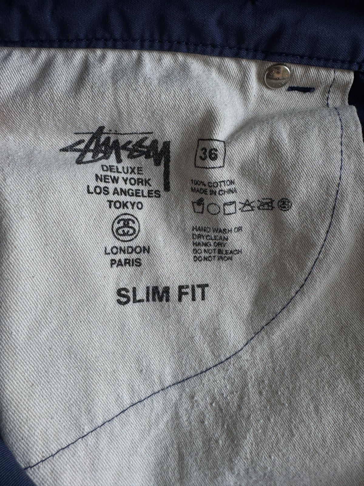 Stussy Men’s Stussy Casual Pants Blue Streetwear Size 36 Size US 36 / EU 52 - 18 Thumbnail