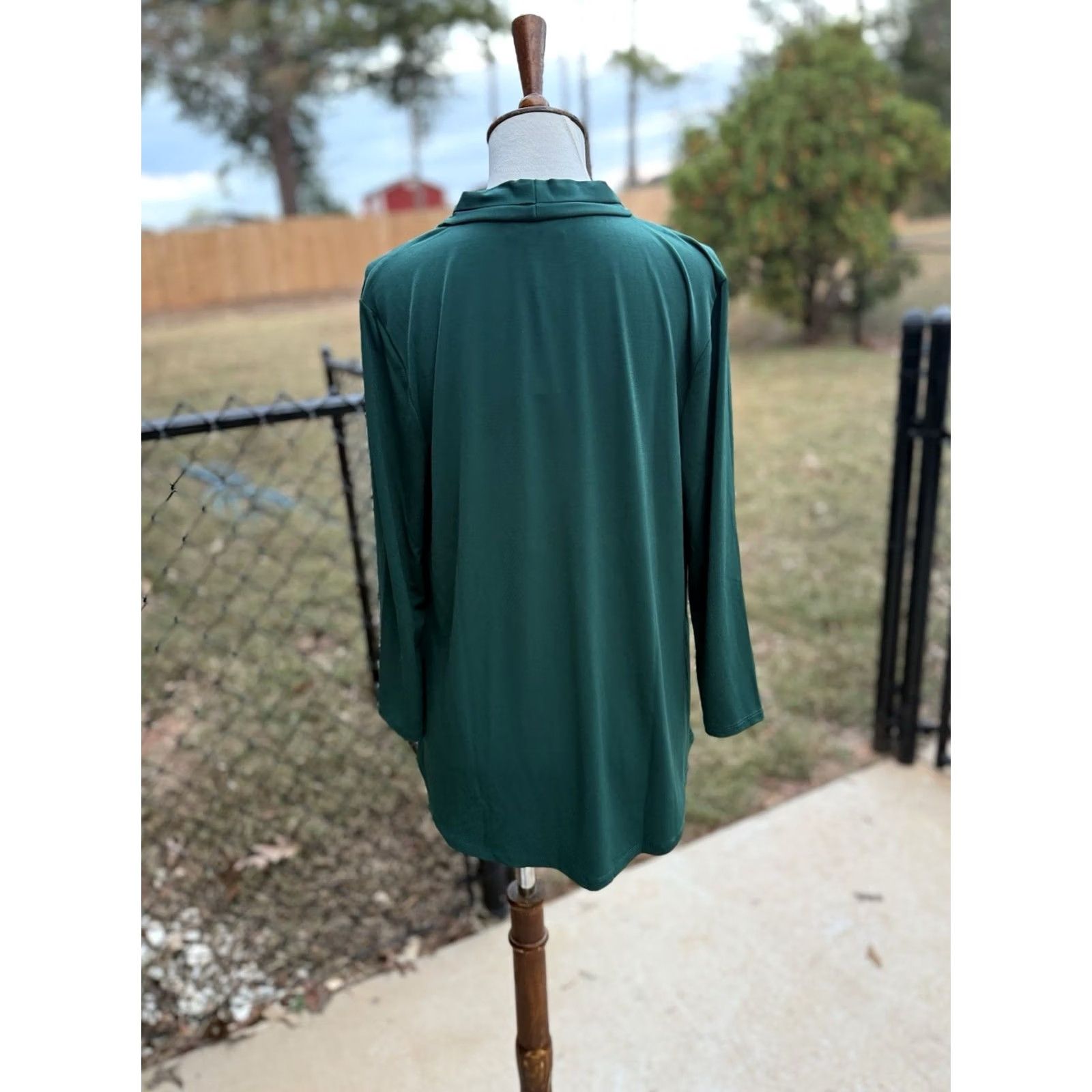Charter Club VINTAGE Charter Club Knit V Neck Top Hunter Green Size Med New Size M / US 6-8 / IT 42-44 - 6 Thumbnail