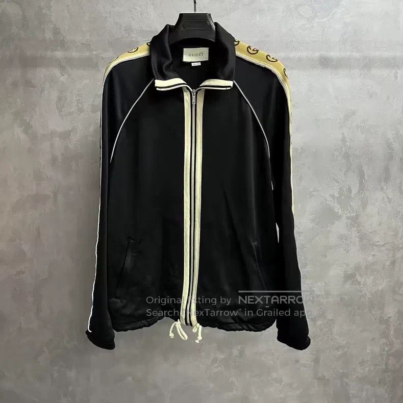 Gucci Gucci Black side-sleeved Logo striped casual long-sleeved Size US L / EU 52-54 / 3 - 1 Thumbnail