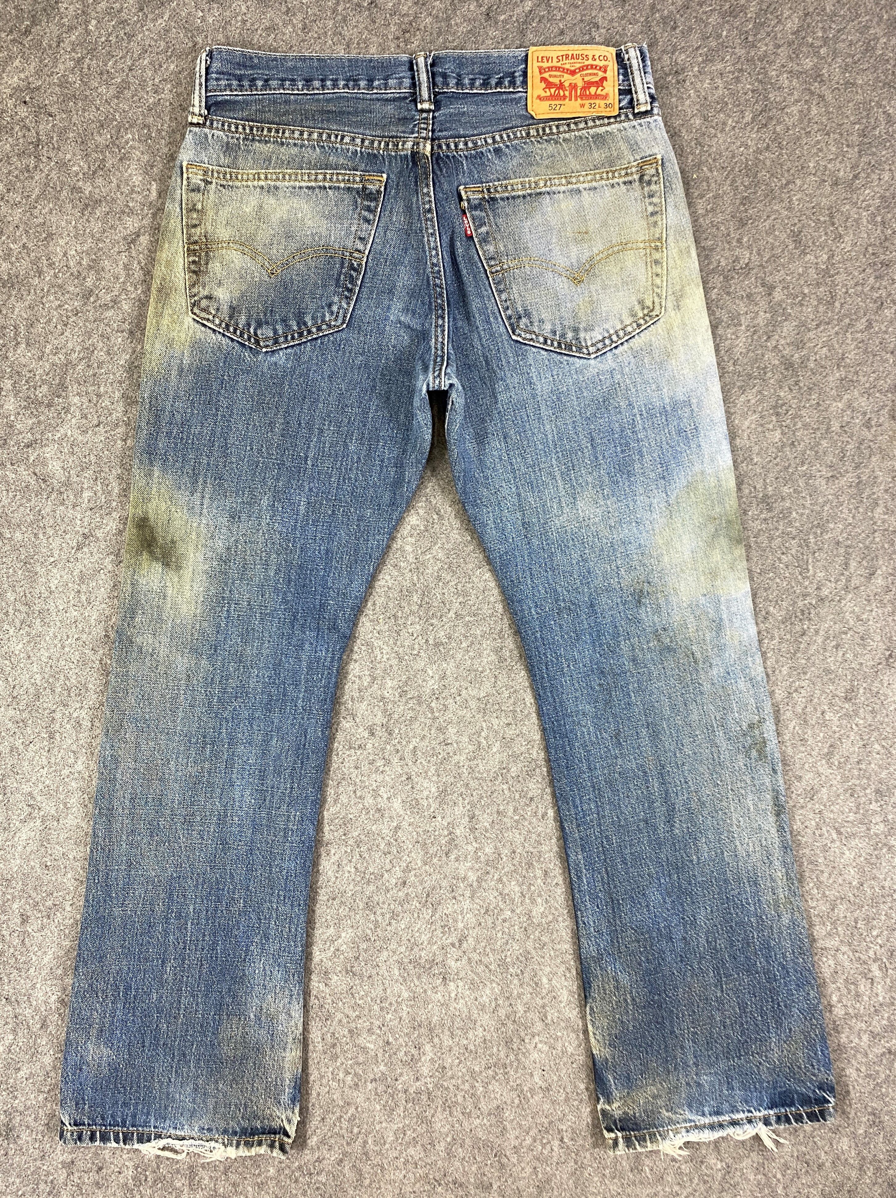 Levi's Dirty Blue Vintage Levis 527 Flare Jeans 33x28.5 - JN3164 Size US 33 - 2 Thumbnail