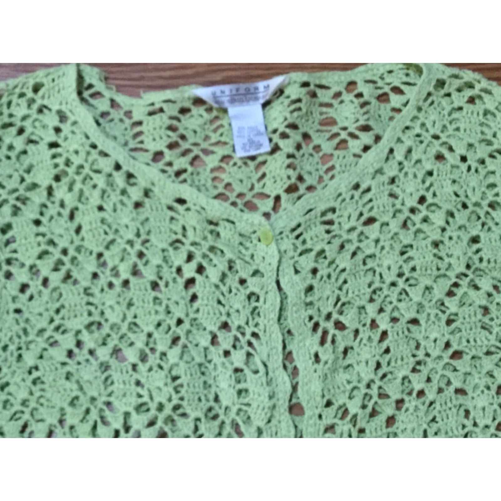 Vintage VINTAGE John Paul Richard Women's Cardigan Sweater XL Open-Knit Mint Green Casual Spring Summer Fall Size XL / US 12-14 / IT 48-50 - 5 Thumbnail