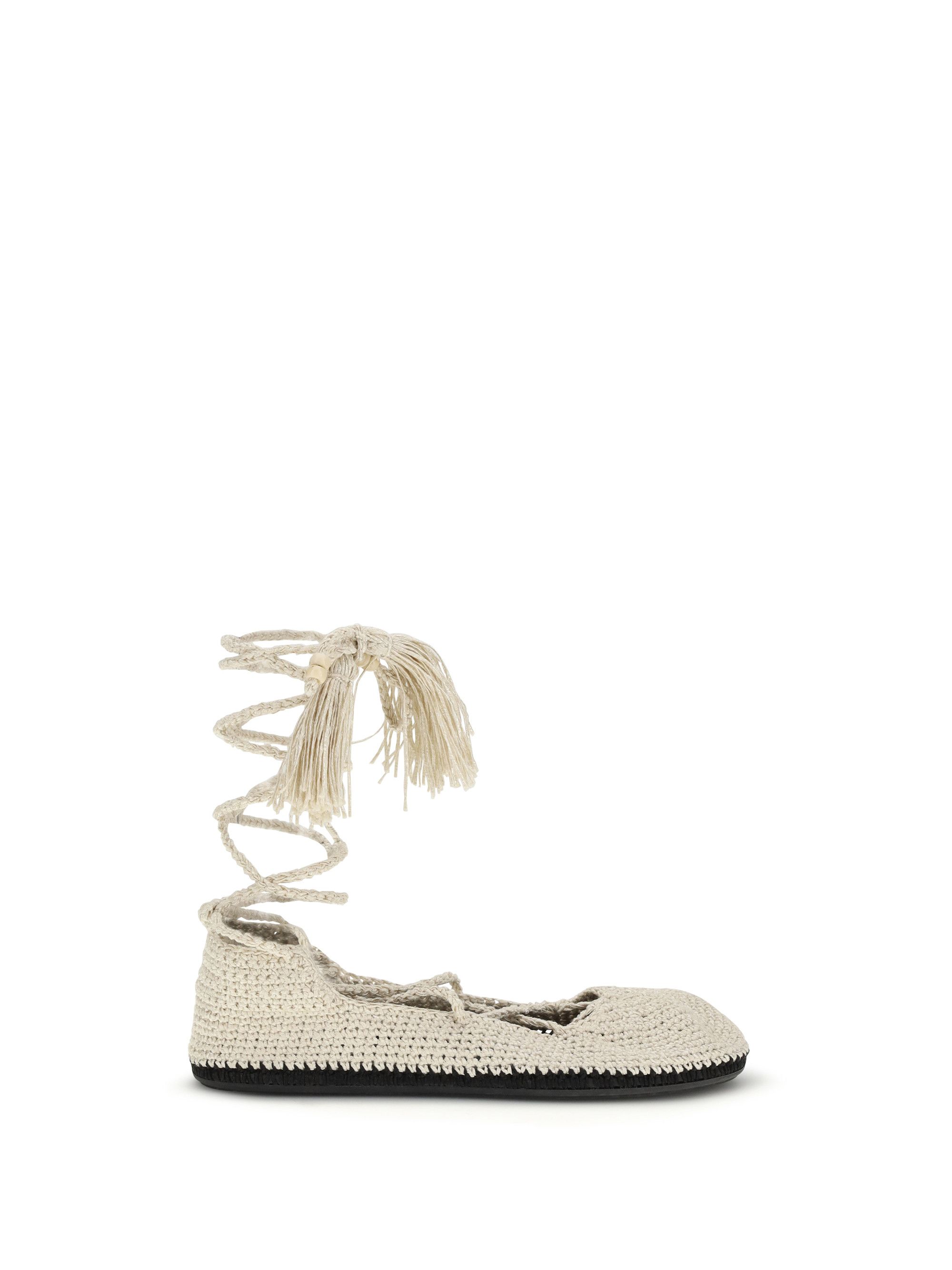 Alanui The Sound Of The Sea lace-up Ballerinas Size US 10 / IT 40 - 1 Thumbnail
