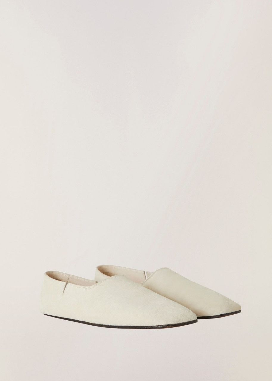 image of Loro Piana O1Srvl11E0424 Flats In White, Women's (Size 6)