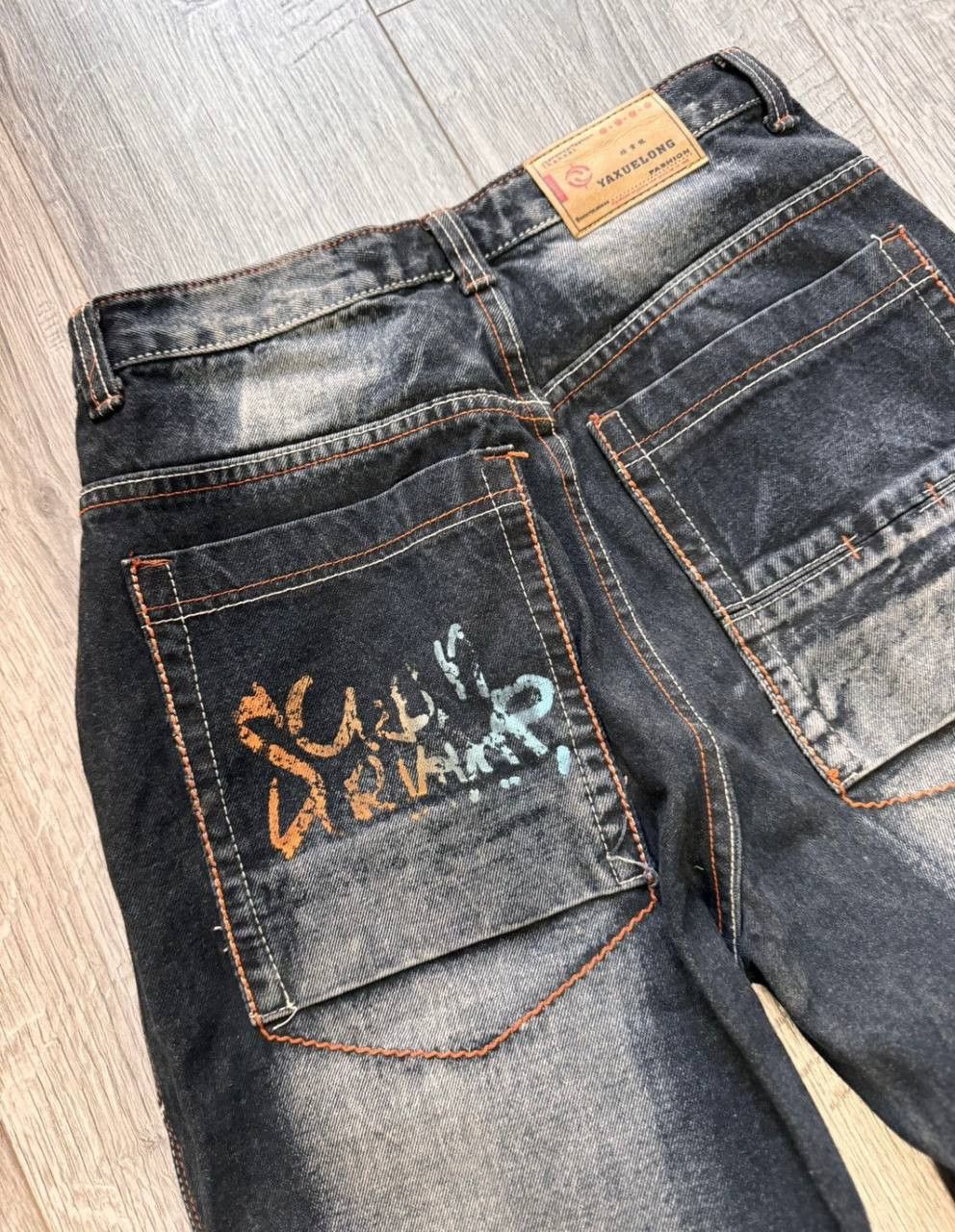 Vintage Baggy Cyber Wing Denim Sequin Jeans Vintage 31 Size Size US 31 - 8 Thumbnail