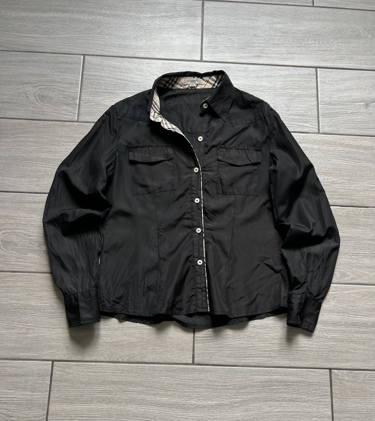 Burberry Burberry Shirt Nova Check Black Size L / US 10 / IT 46 - 1 Thumbnail